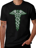 Medical Symbol T-Shirt - Caduceus Graphic Tee