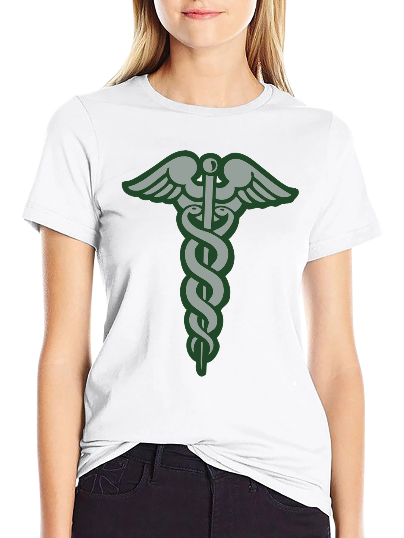 Medical Symbol T-Shirt - Caduceus Graphic Tee