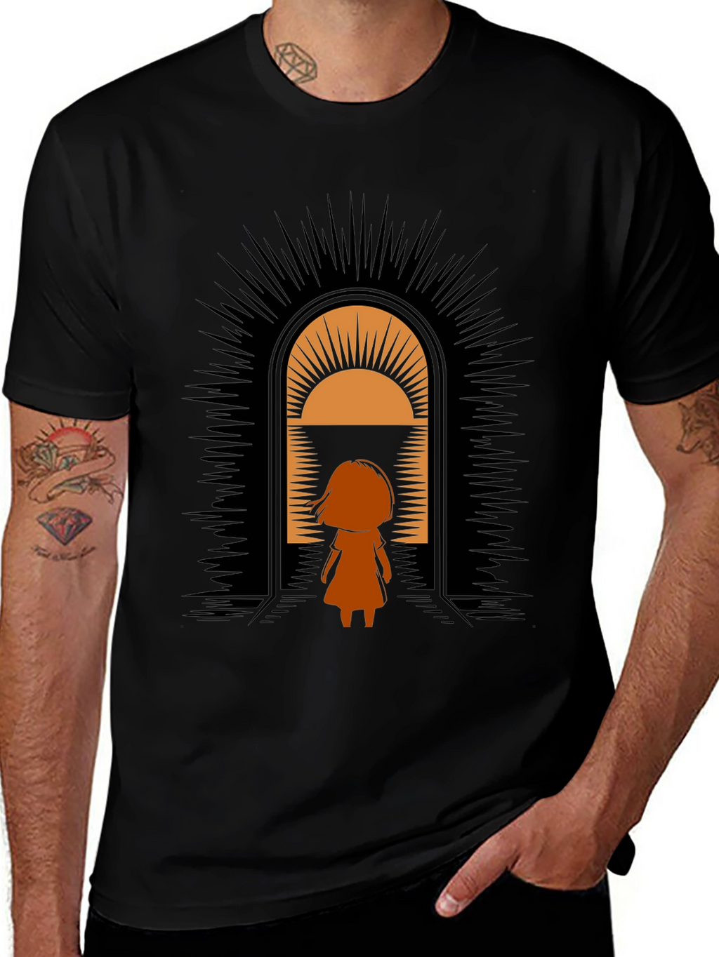 Graphic Tee - Girl in Doorway Design