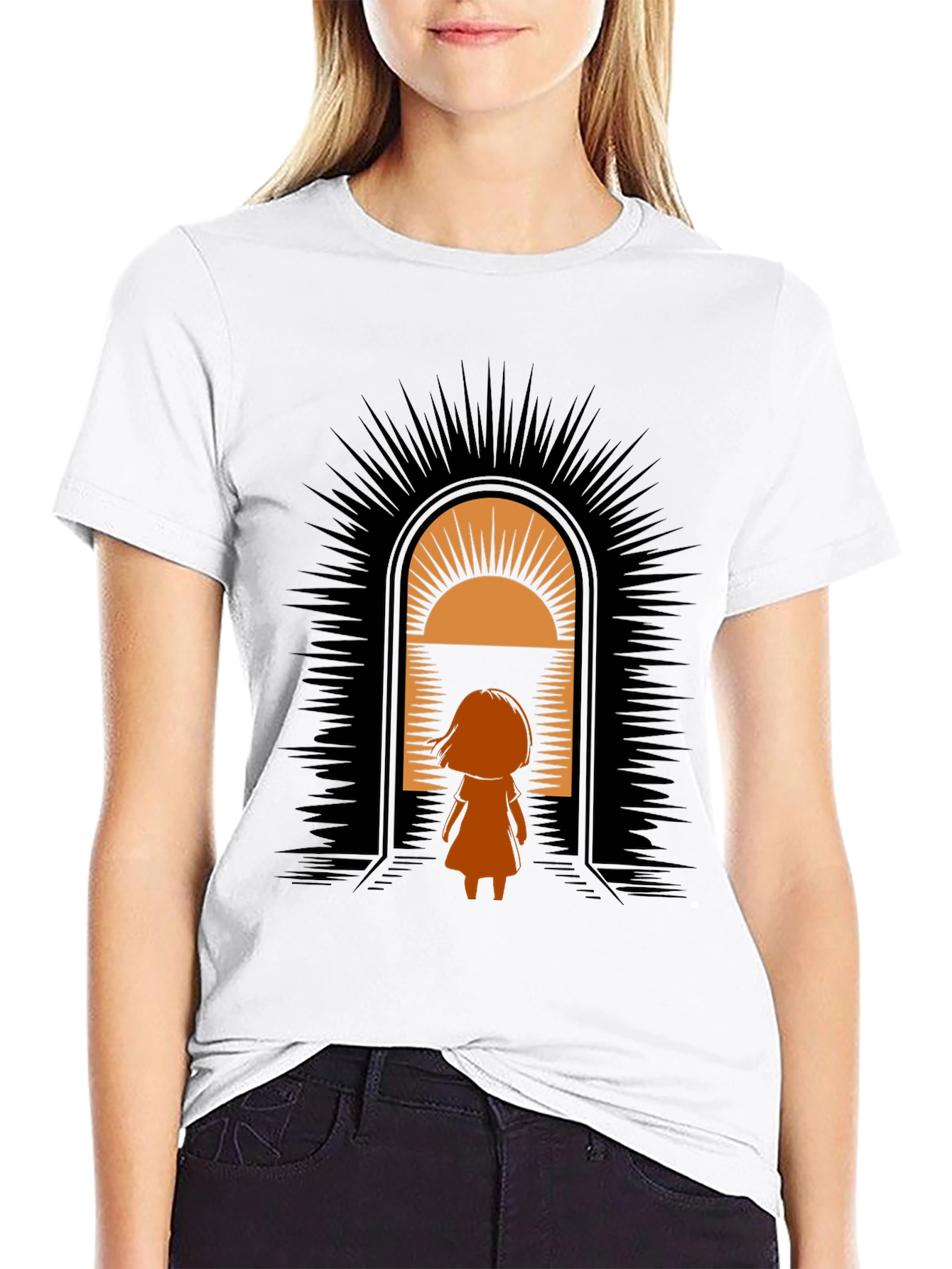 Graphic Tee - Girl in Doorway Design