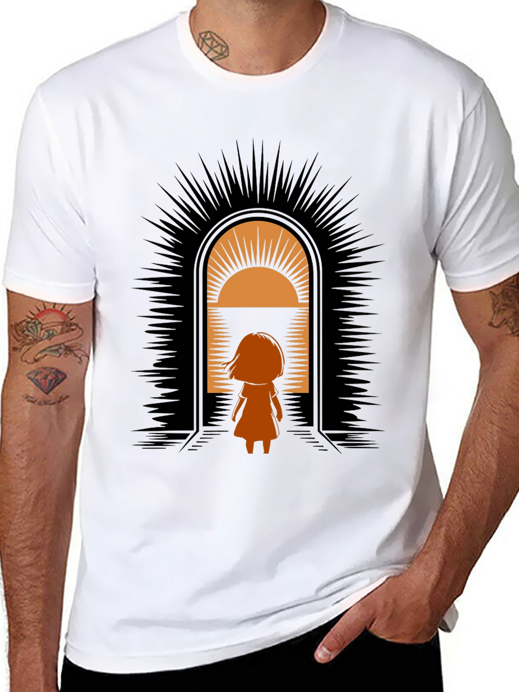 Graphic Tee - Girl in Doorway Design
