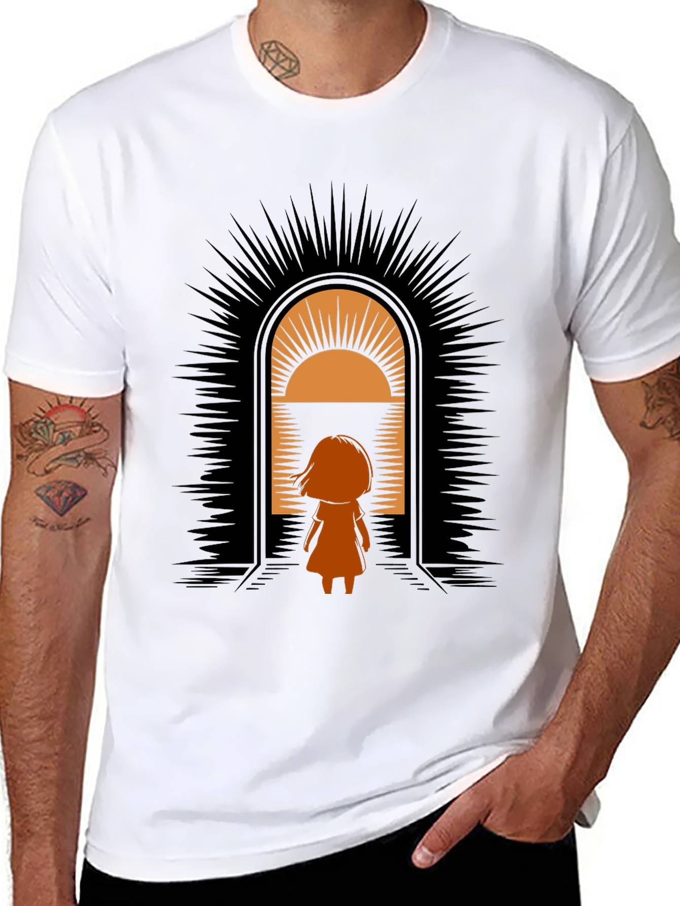 Graphic Tee - Girl in Doorway Design