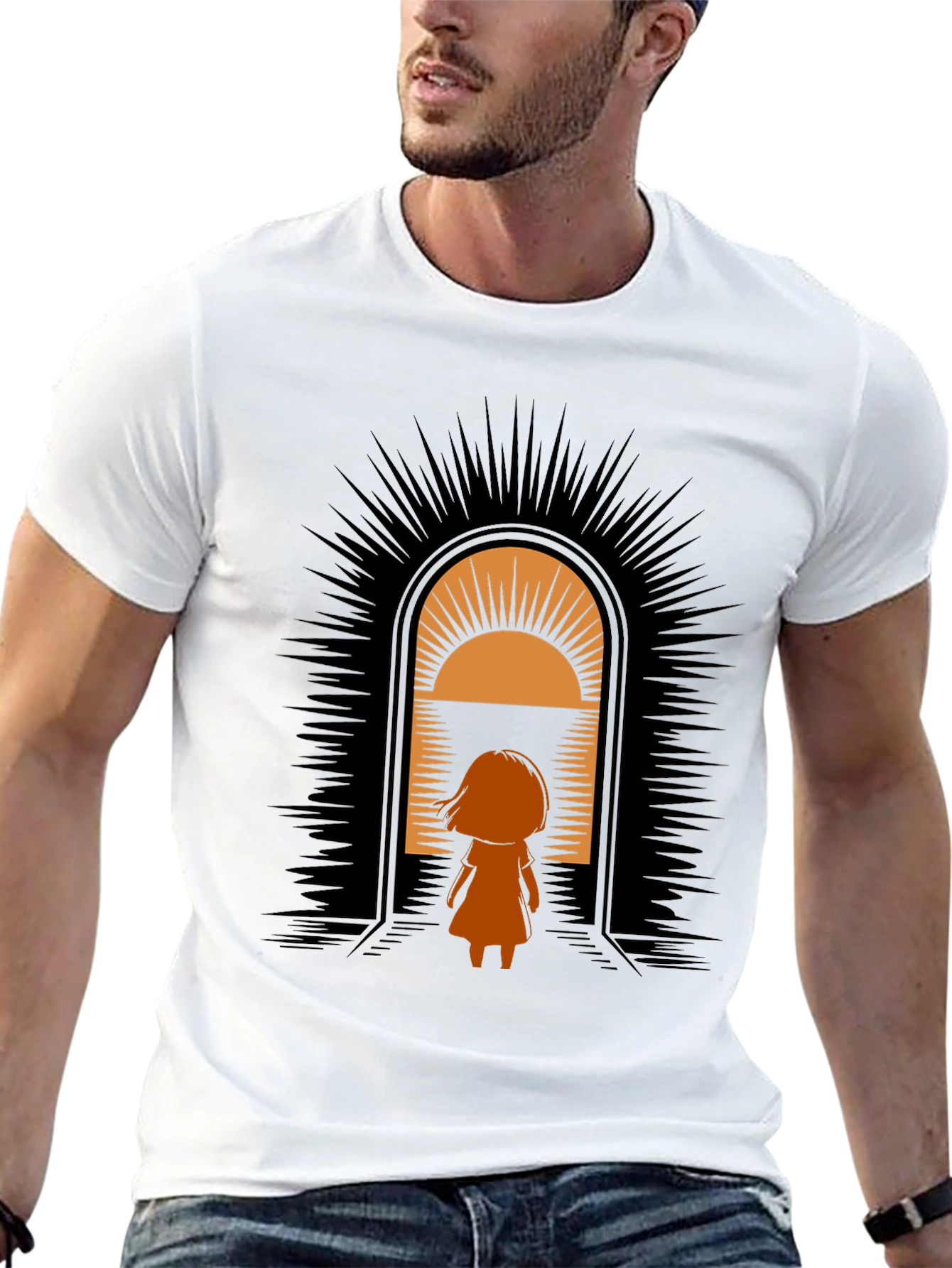 Graphic Tee - Girl in Doorway Design