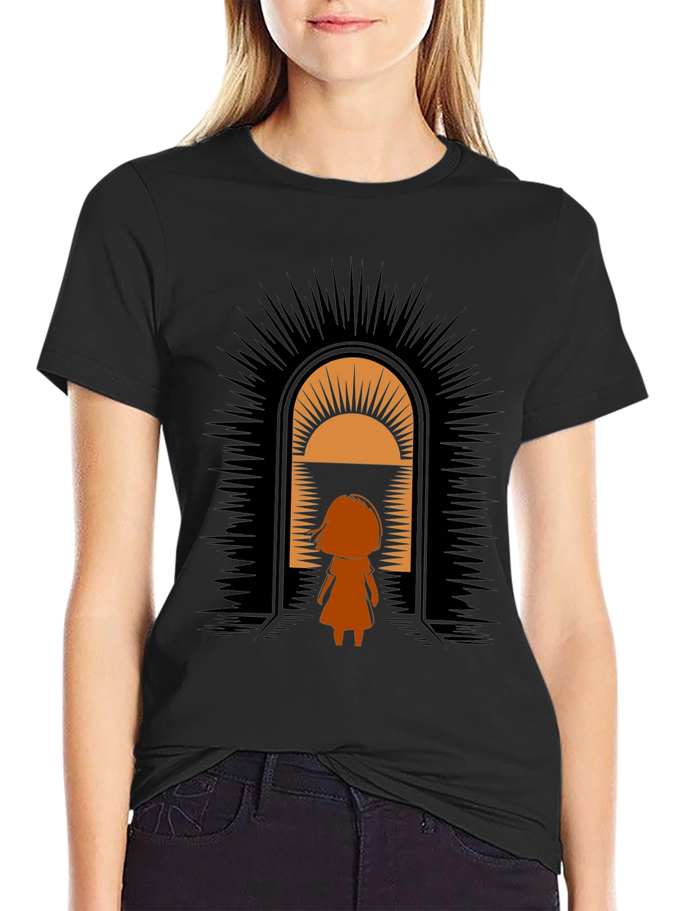 Graphic Tee - Girl in Doorway Design