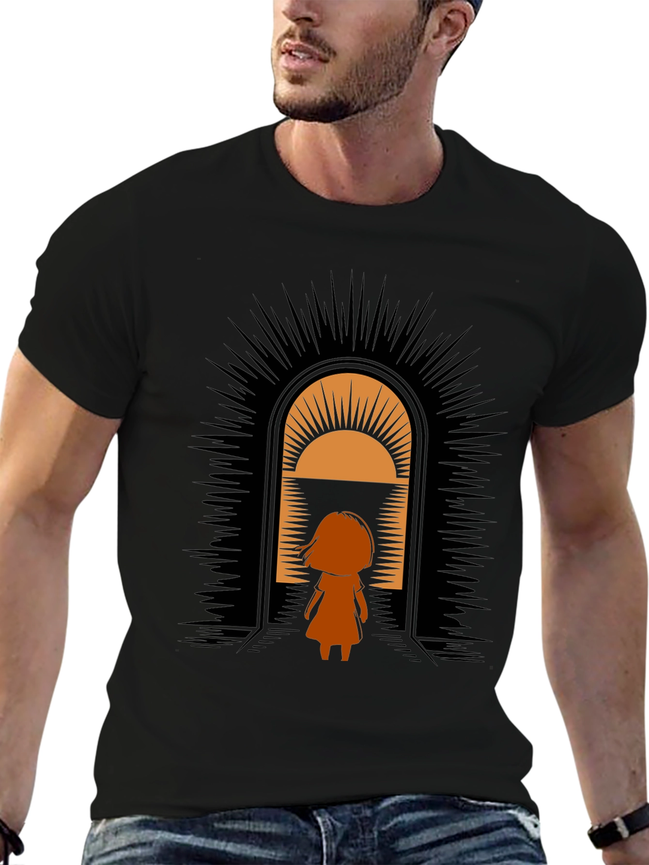 Graphic Tee - Girl in Doorway Design