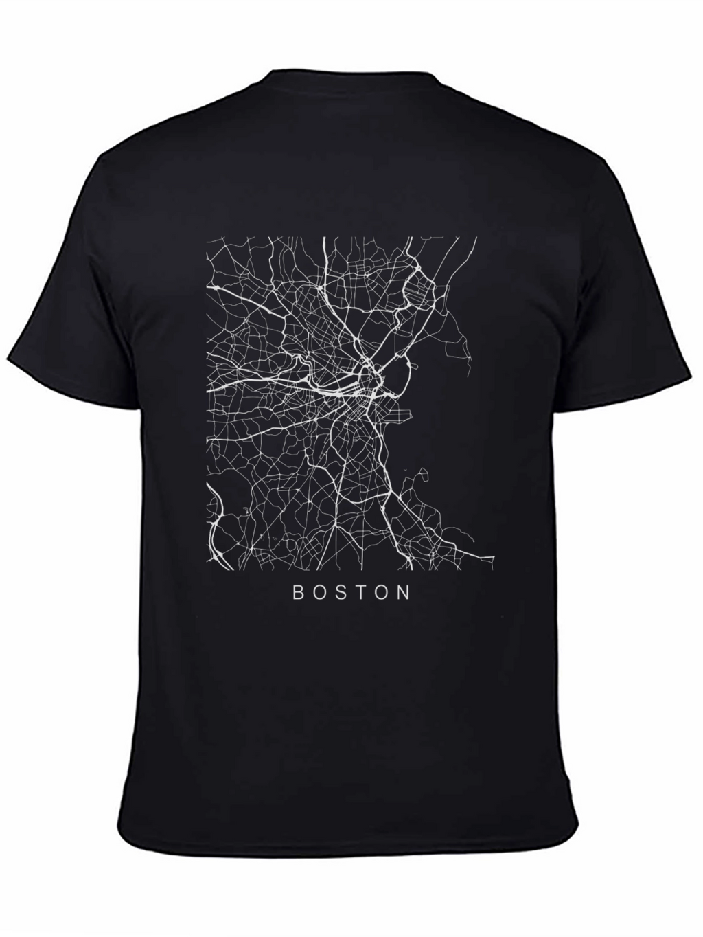 Boston Map T-Shirt - City Streets Design