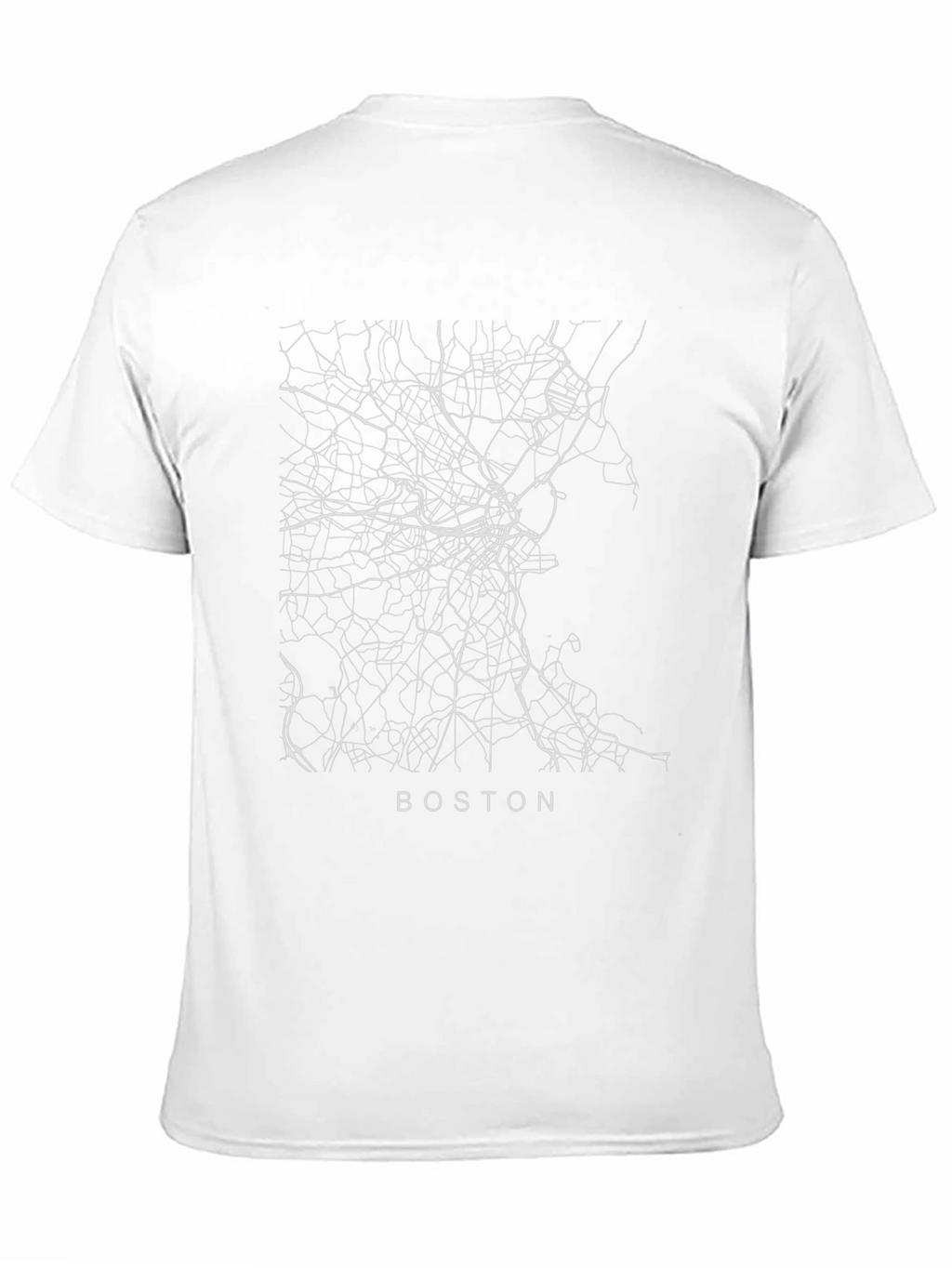 Boston Map T-Shirt - City Streets Design