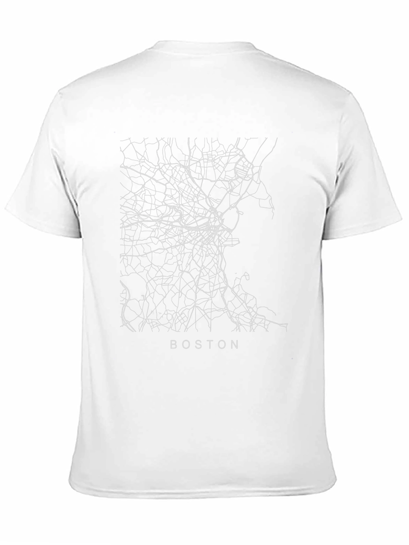 Boston Map T-Shirt - City Streets Design