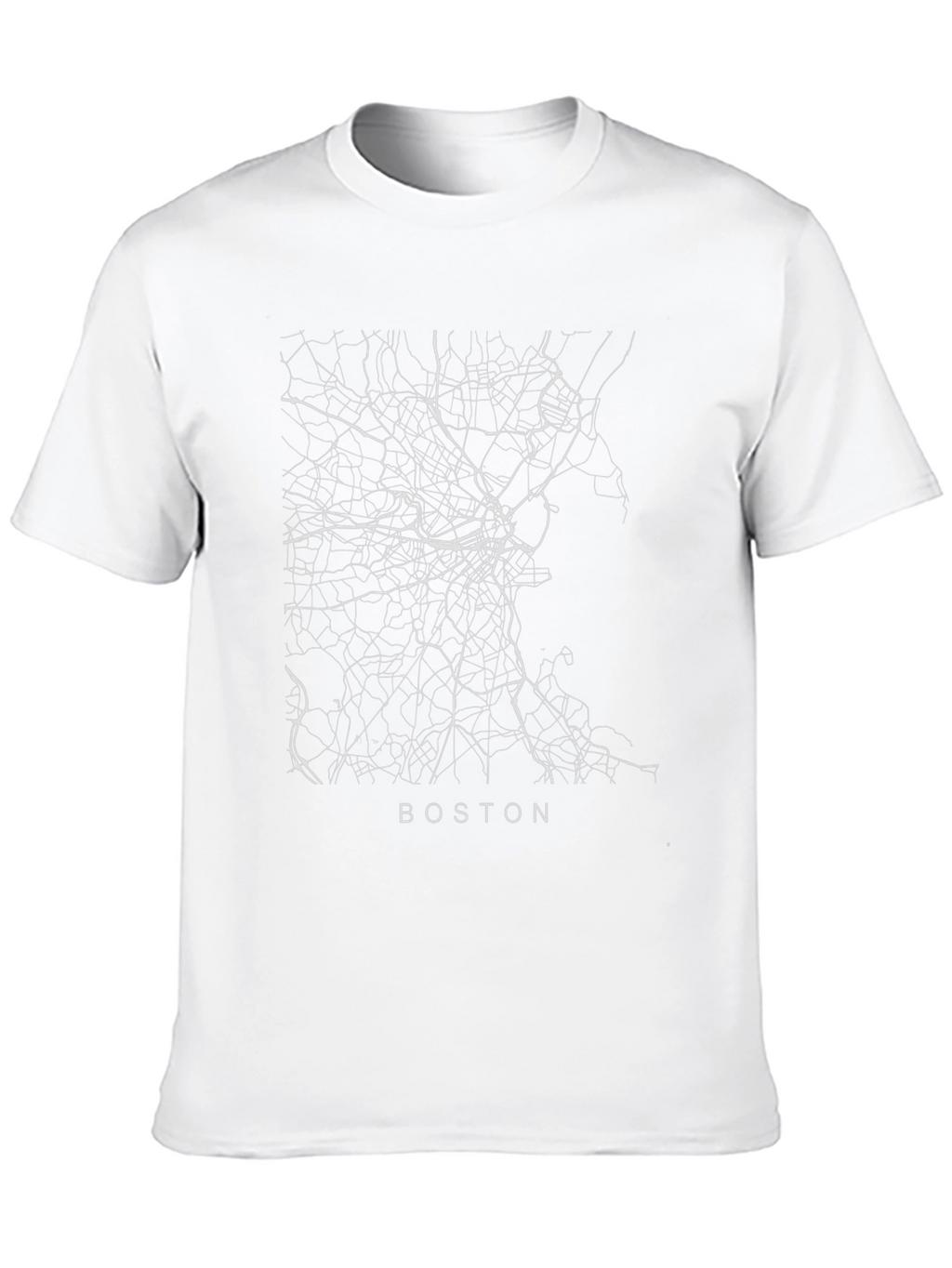 Boston Map T-Shirt - City Streets Design