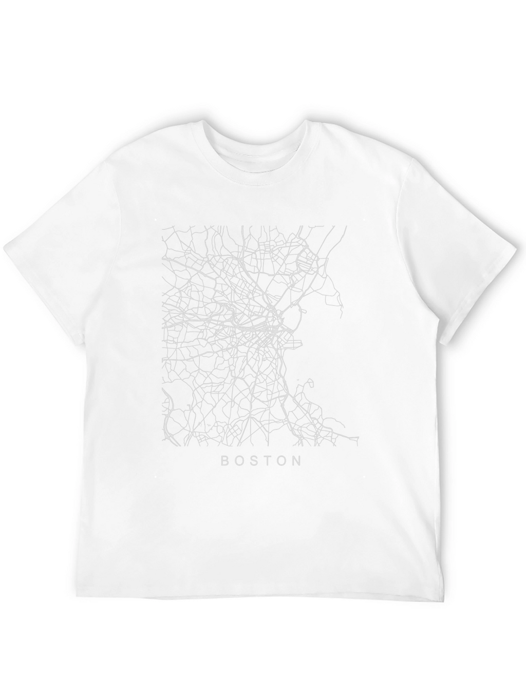 Boston Map T-Shirt - City Streets Design