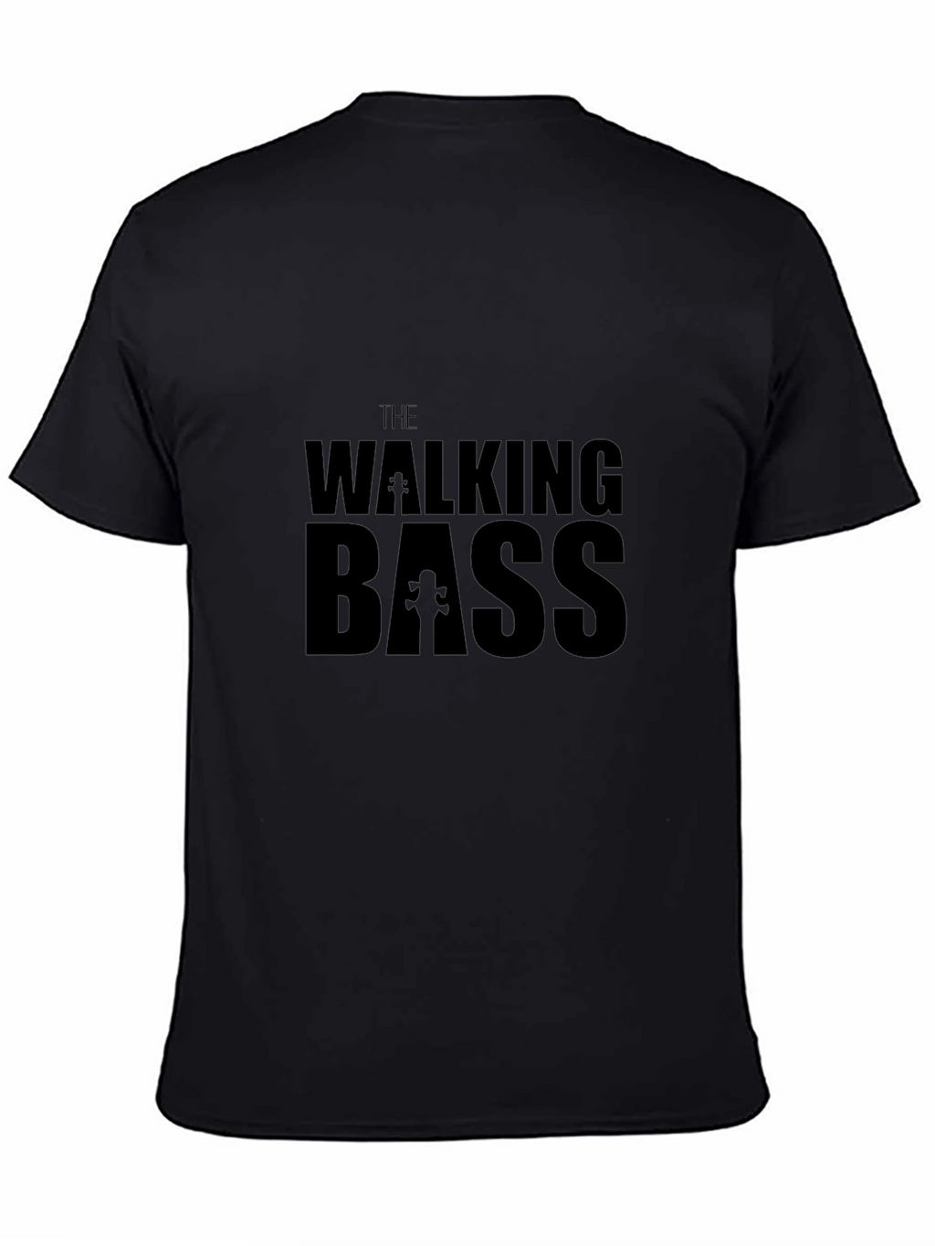 The Walking Bass Black T-Shirt - Funny Music Tee