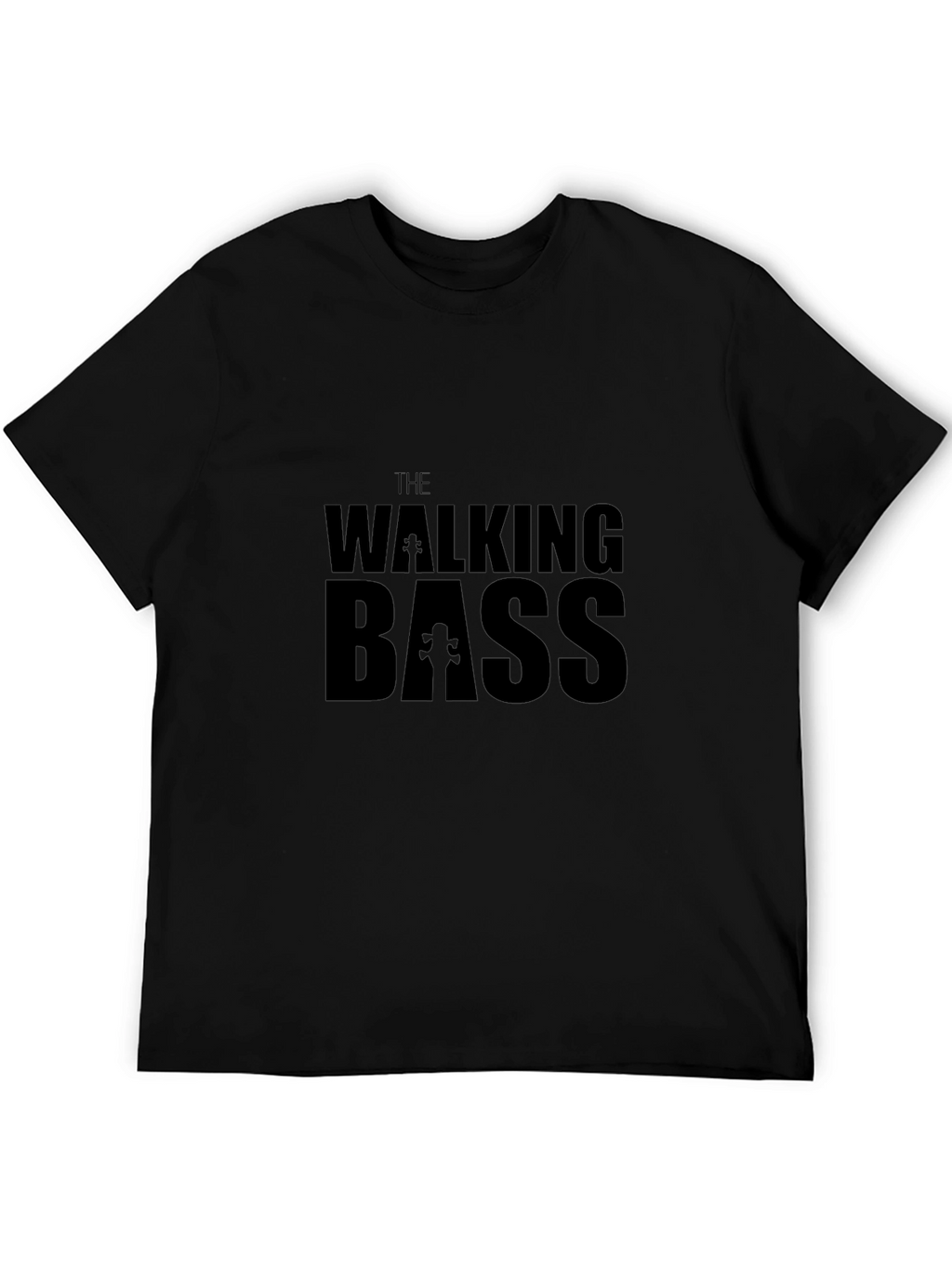 The Walking Bass Black T-Shirt - Funny Music Tee