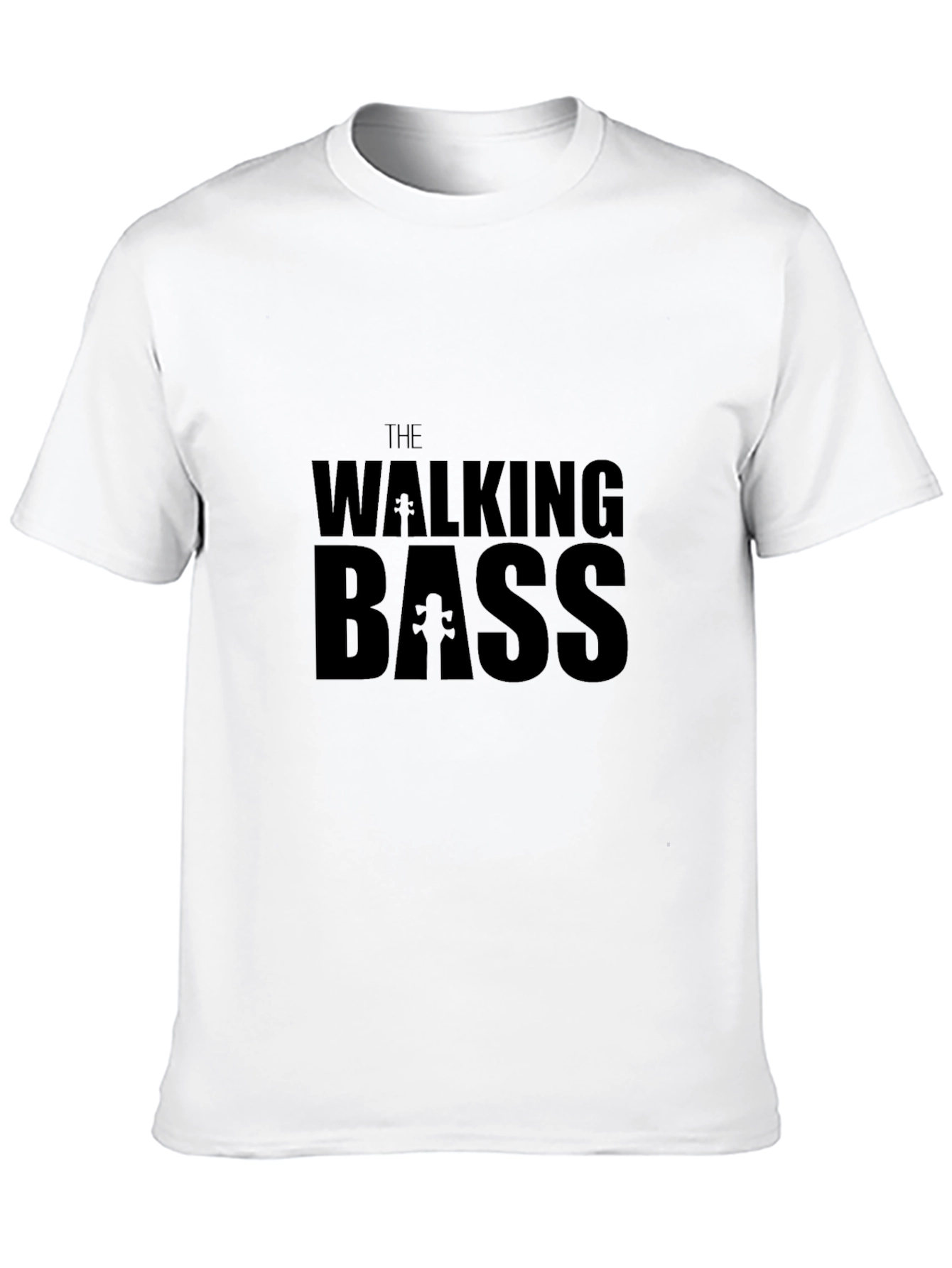 The Walking Bass Black T-Shirt - Funny Music Tee