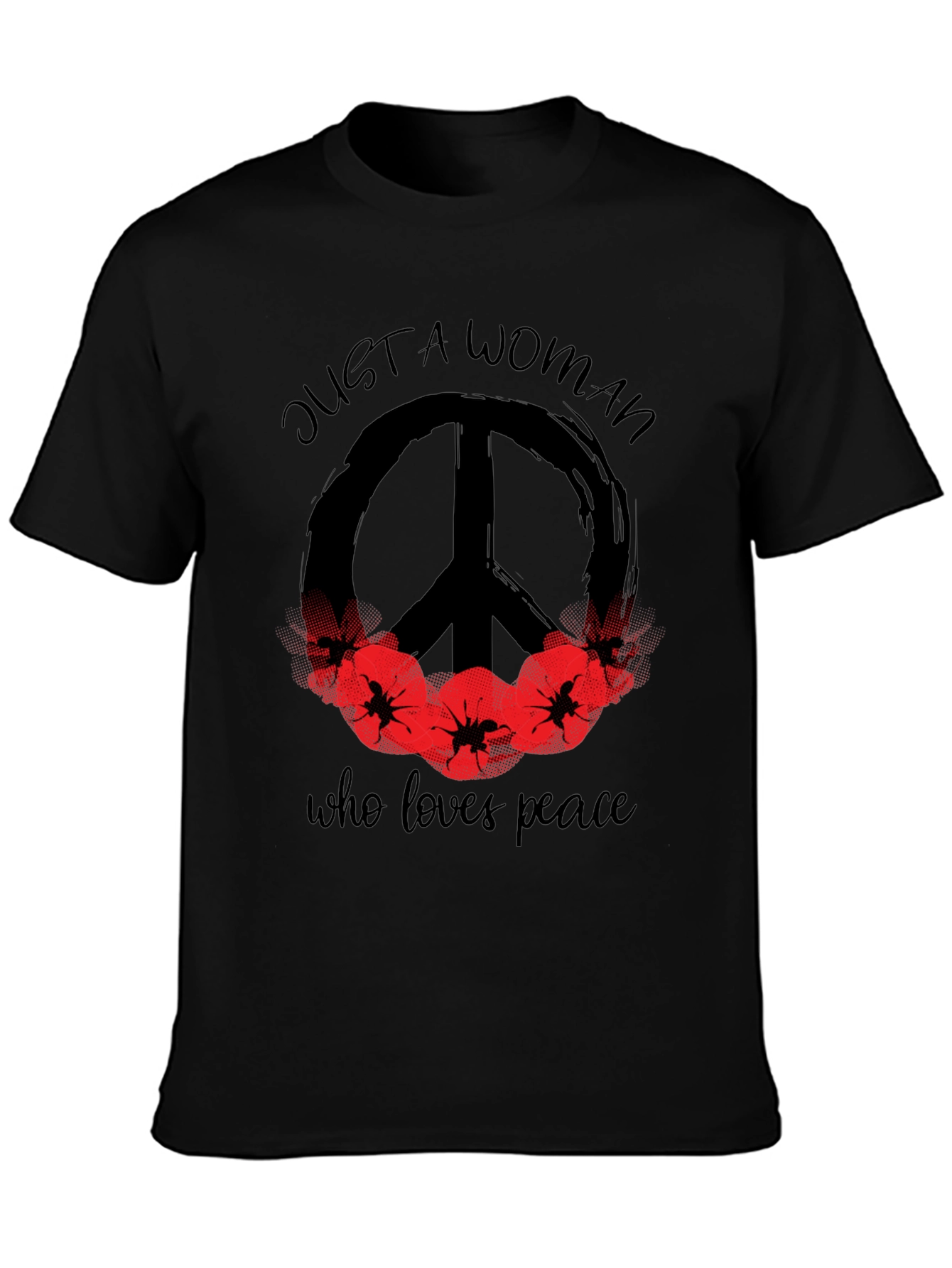 Peace Loving Woman Graphic T-Shirt