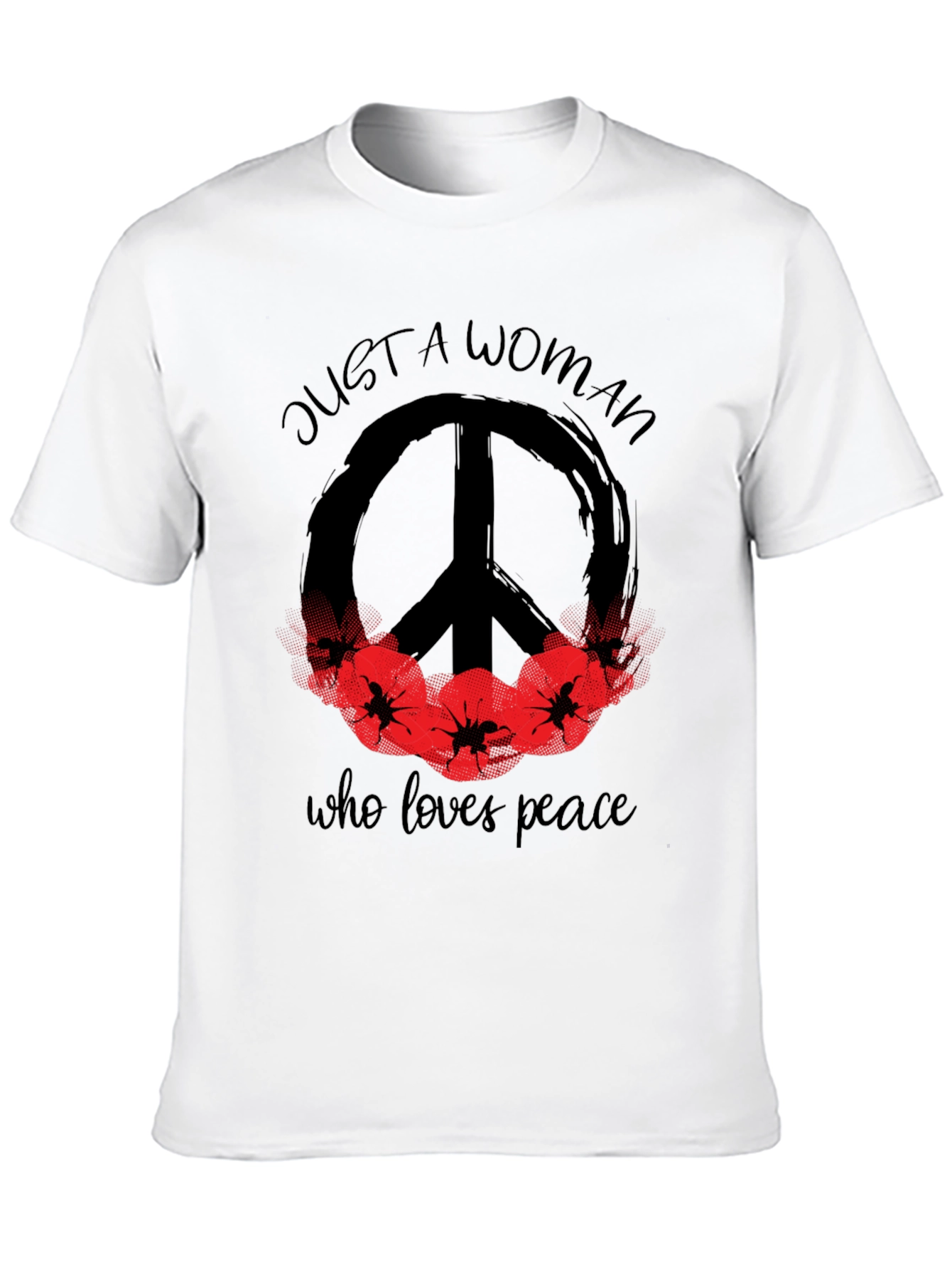 Peace Loving Woman Graphic T-Shirt