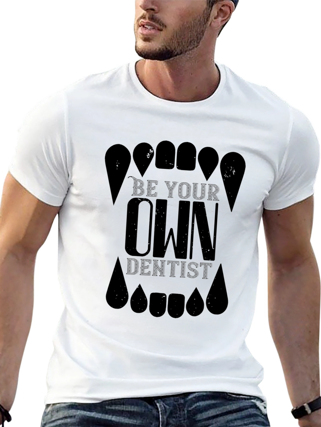 Be Your Own Dentist Black Graphic Tee