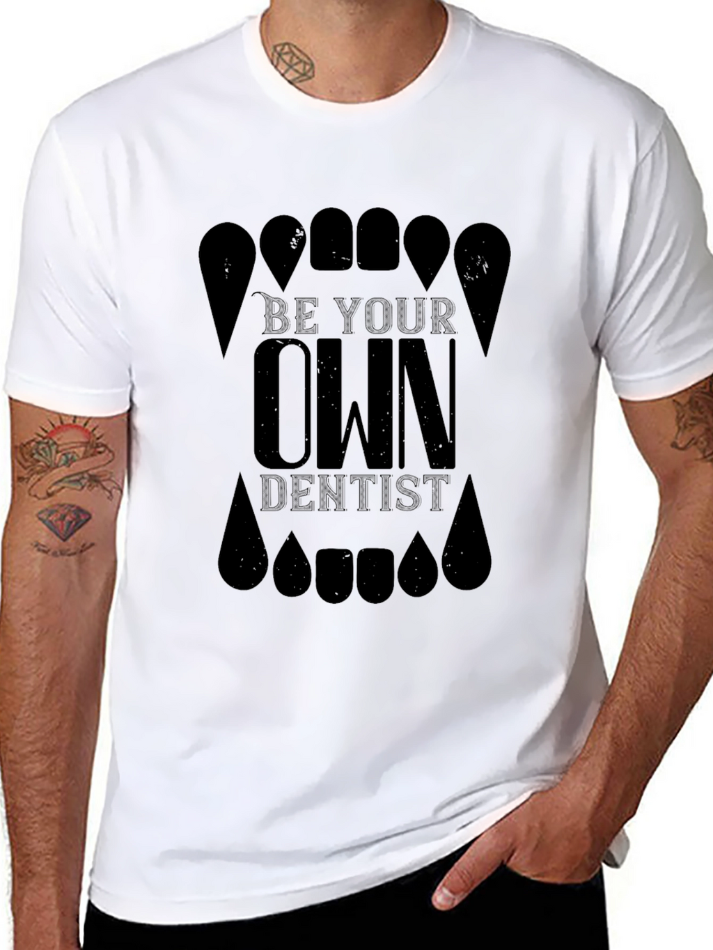 Be Your Own Dentist Black Graphic Tee