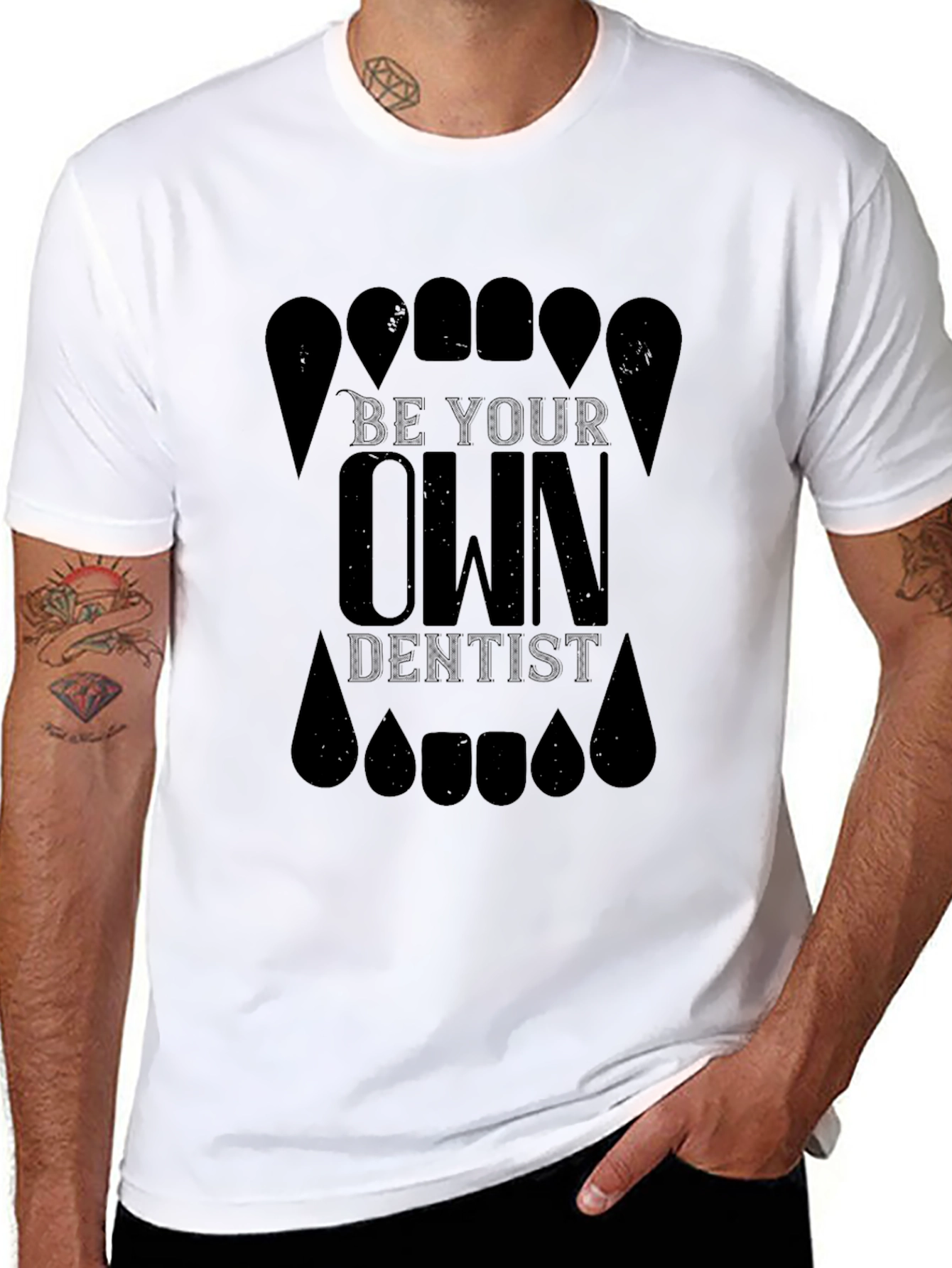 Be Your Own Dentist Black Graphic Tee