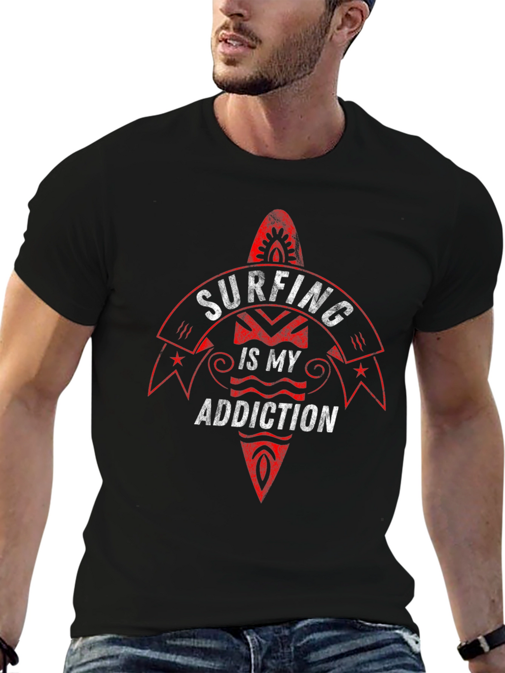 Surfing is my Addiction Graphic Tee