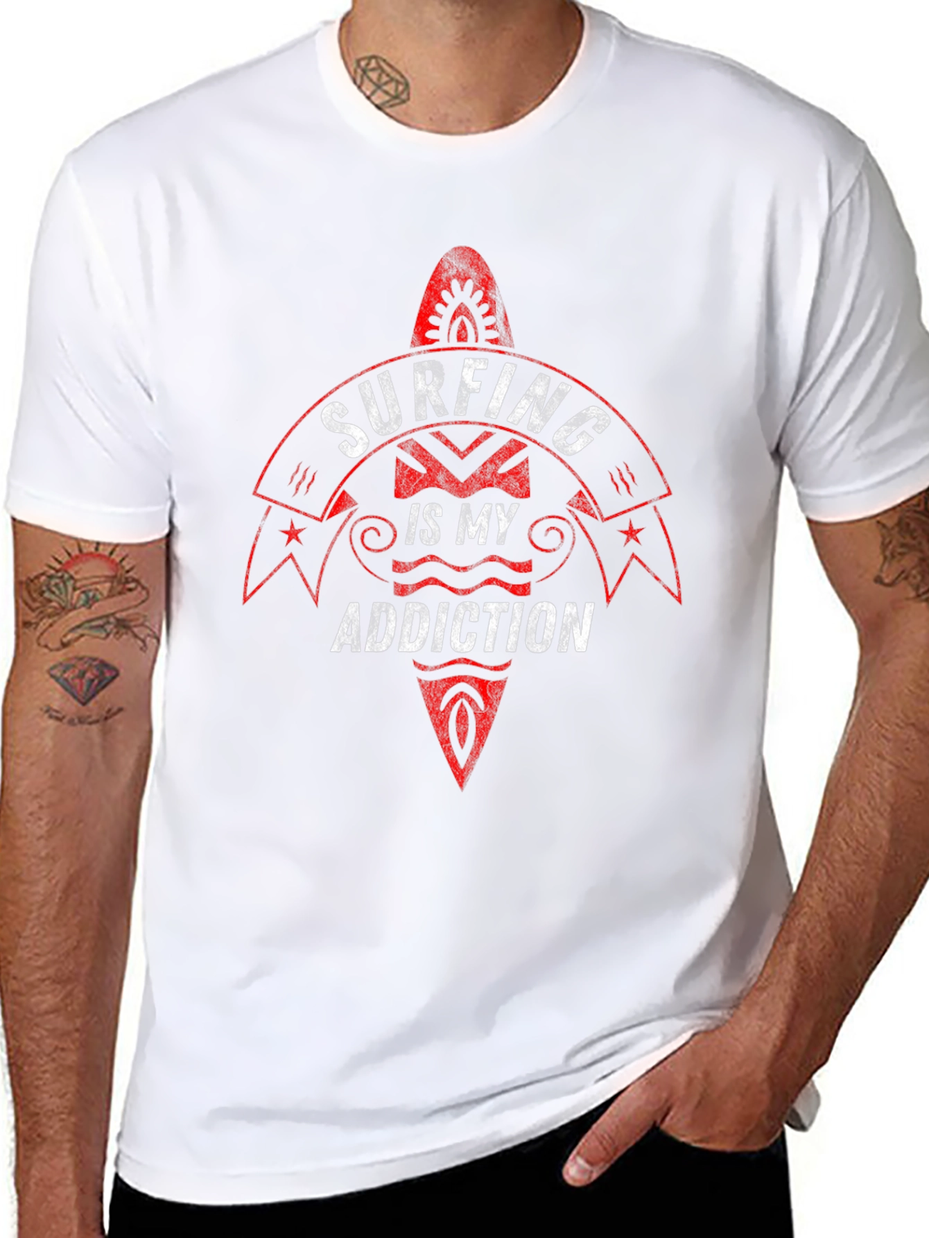 Surfing is my Addiction Graphic Tee