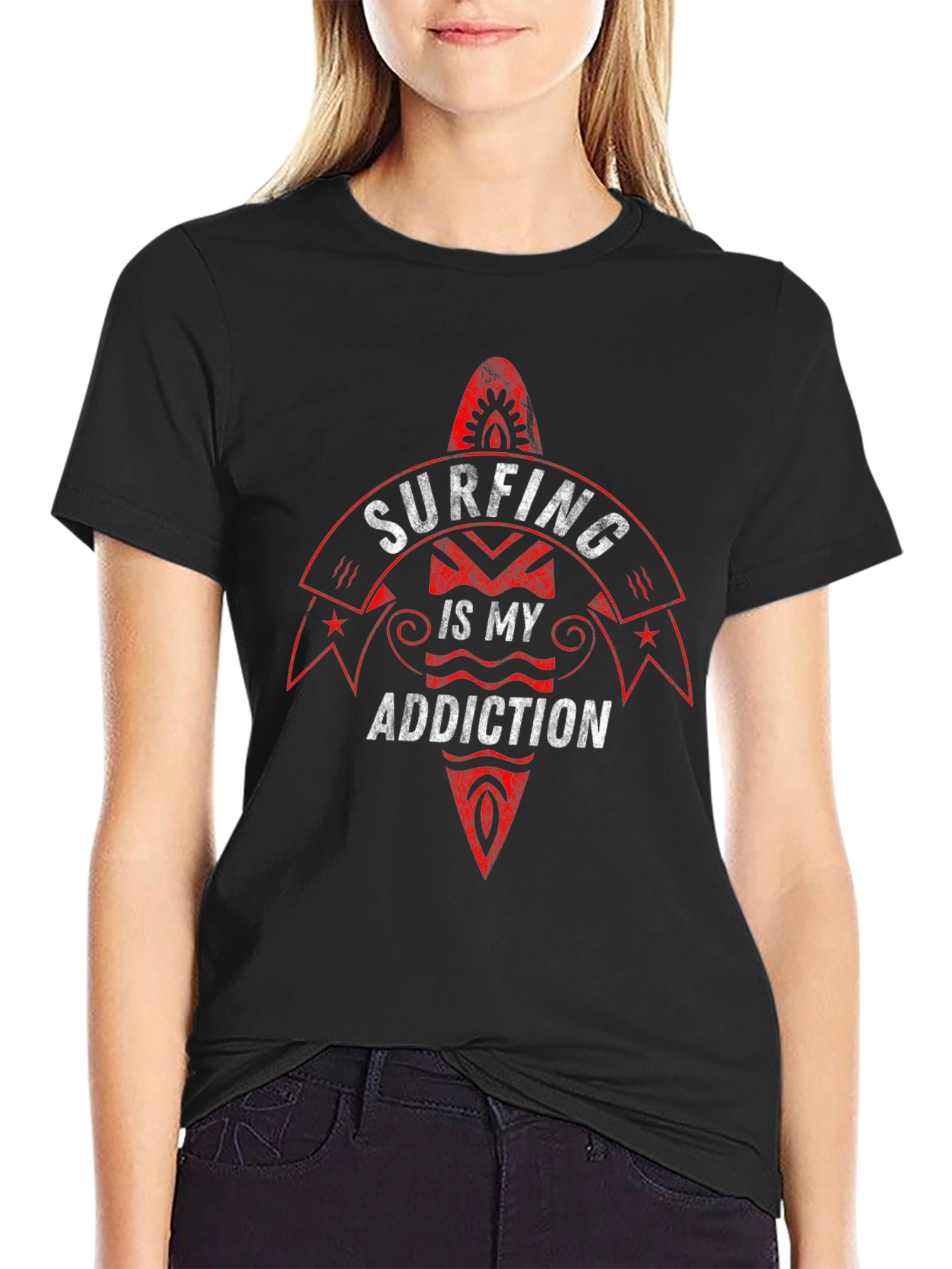 Surfing is my Addiction Graphic Tee