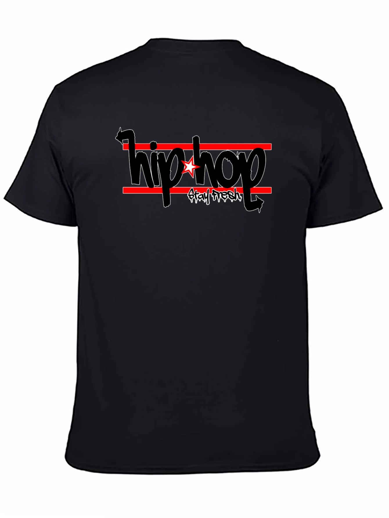Hip Hop Stay Fresh Black T-Shirt