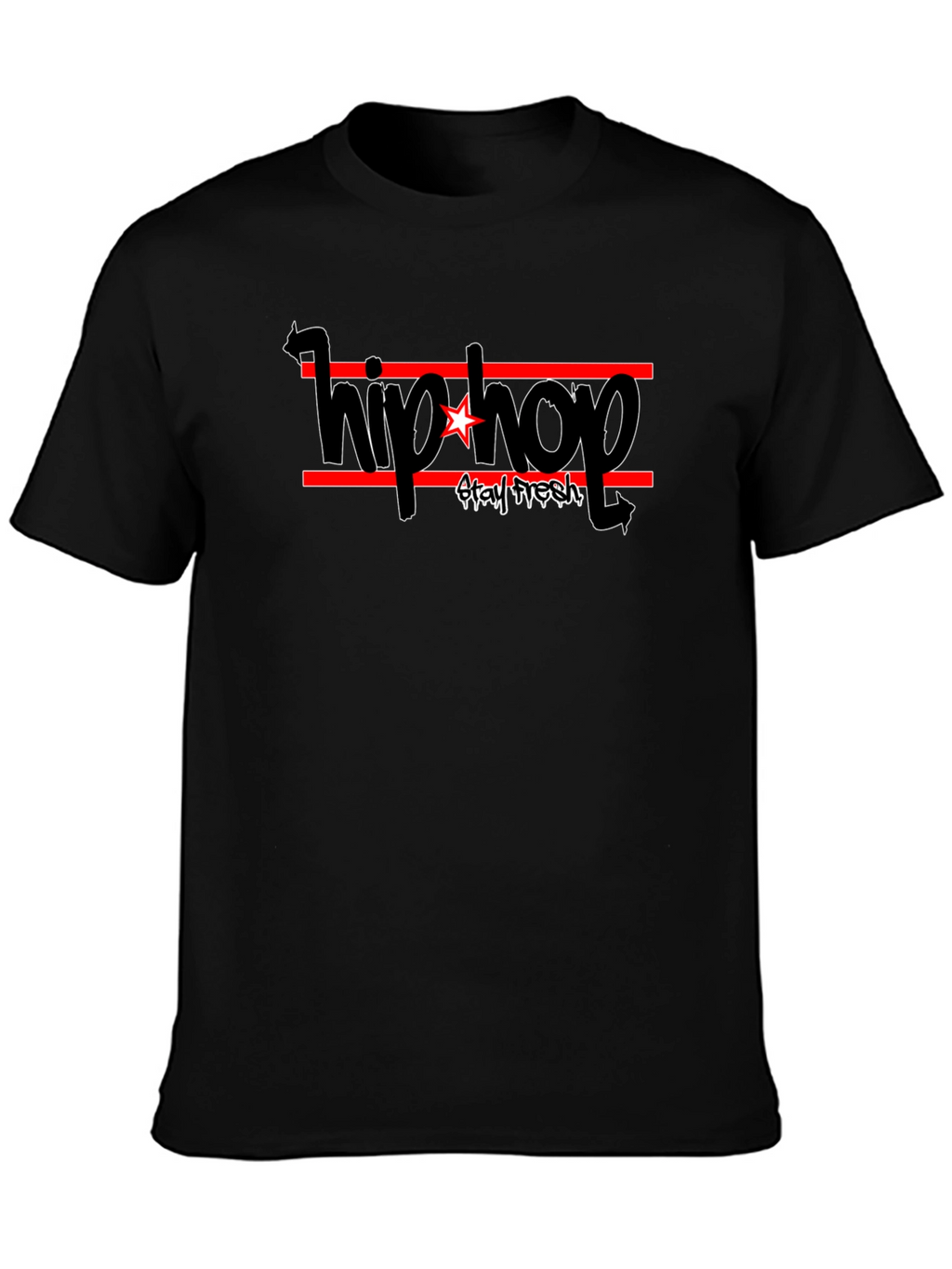 Hip Hop Stay Fresh Black T-Shirt