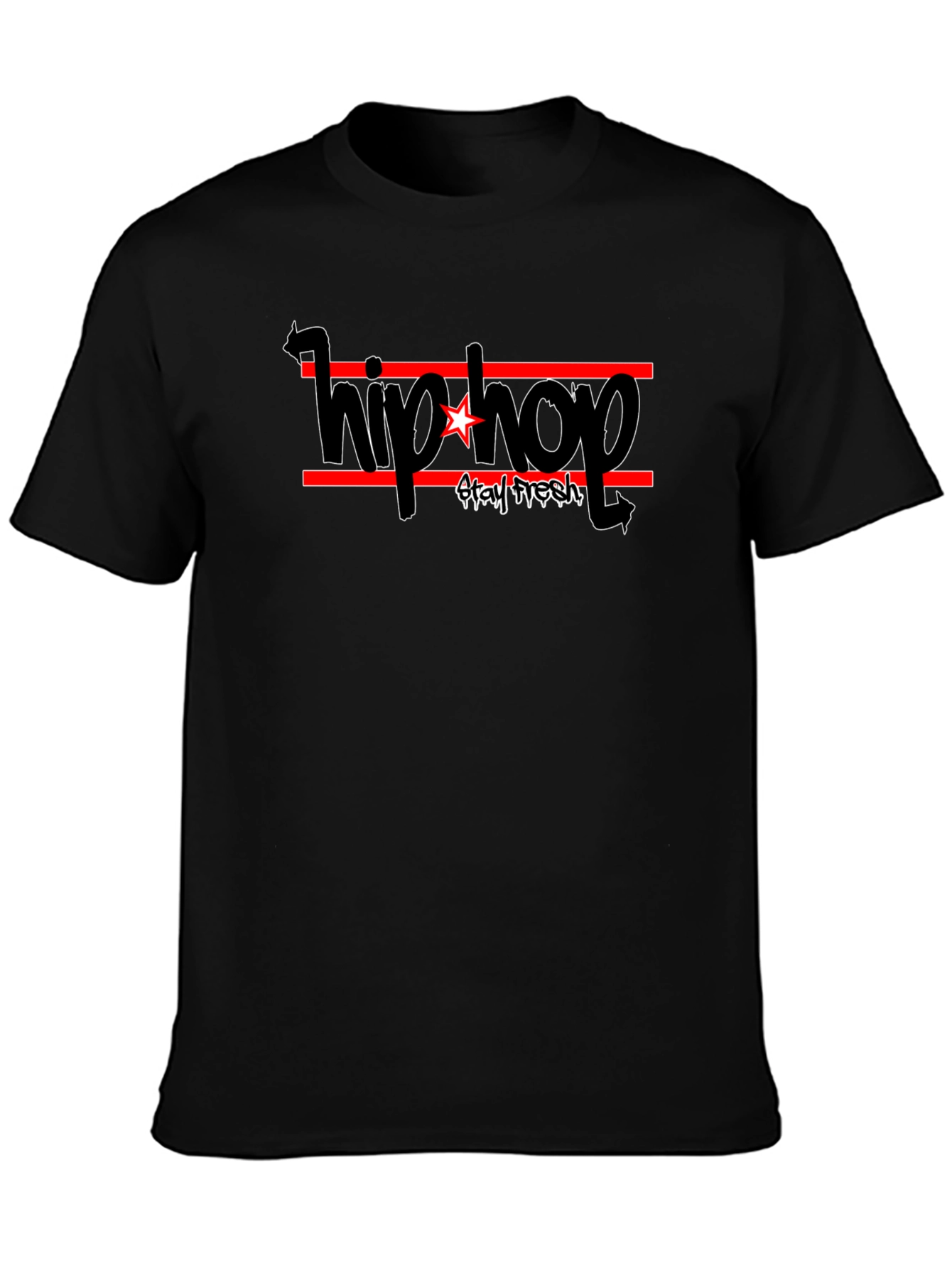 Hip Hop Stay Fresh Black T-Shirt