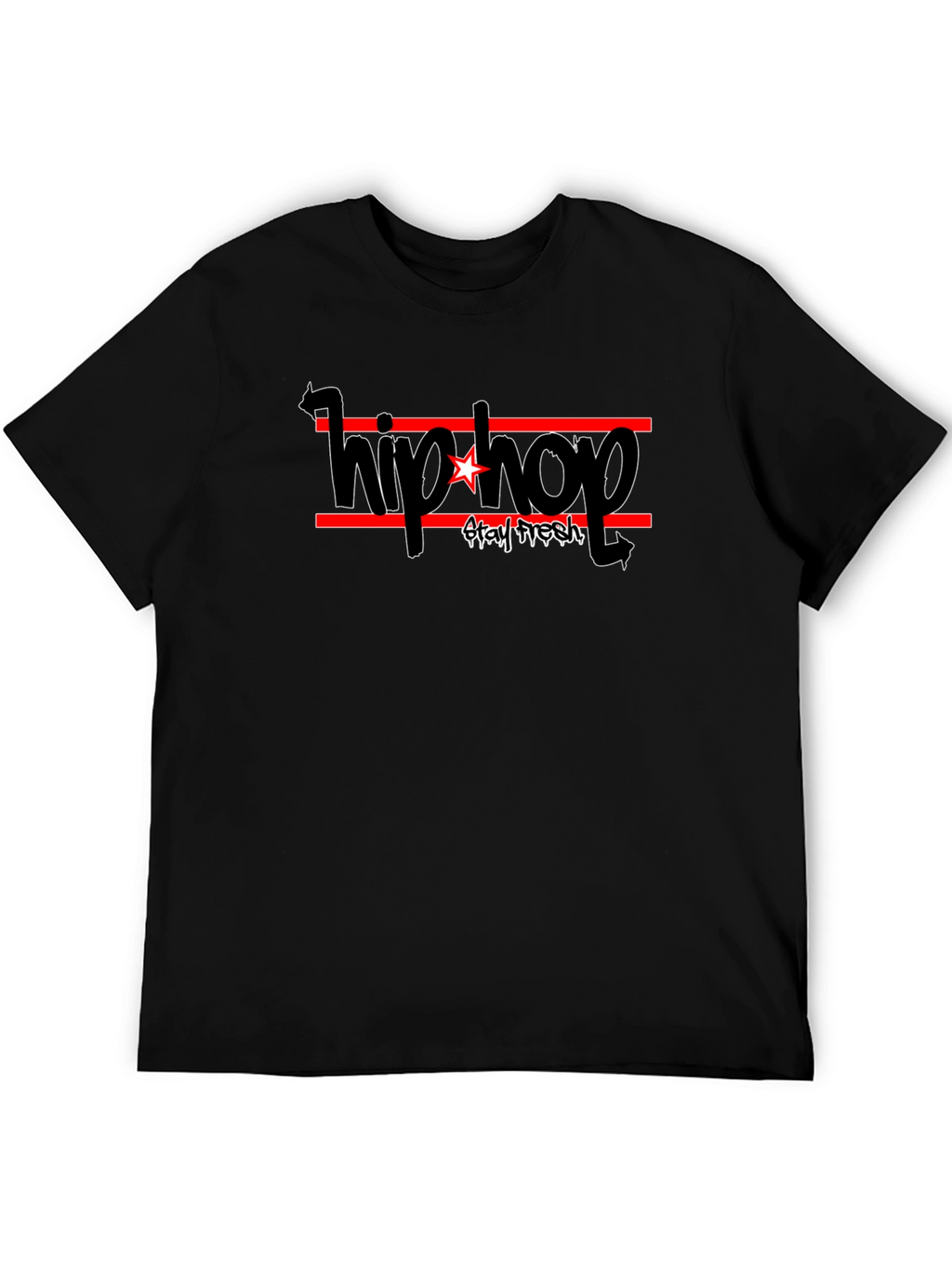 Hip Hop Stay Fresh Black T-Shirt