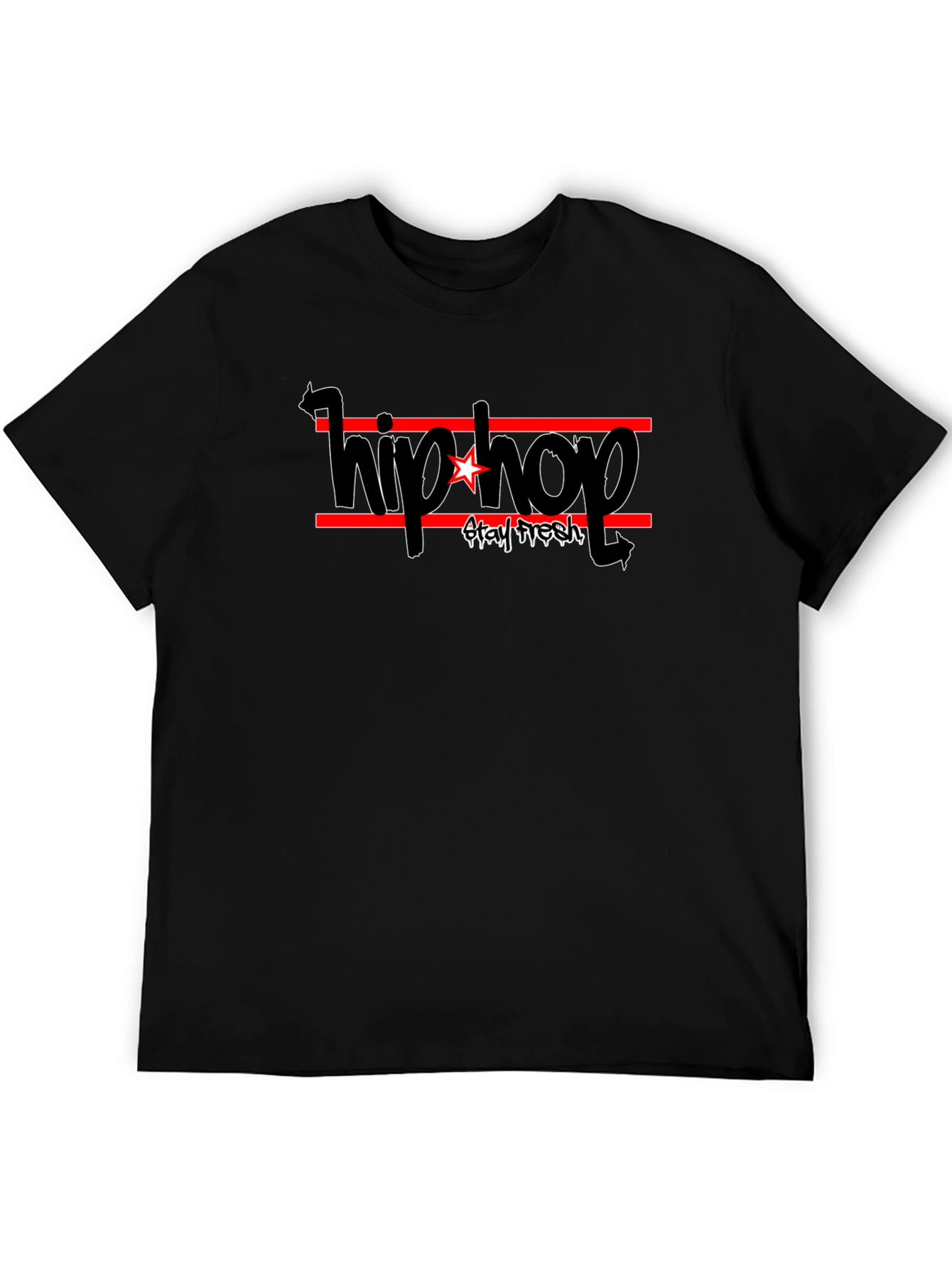 Hip Hop Stay Fresh Black T-Shirt