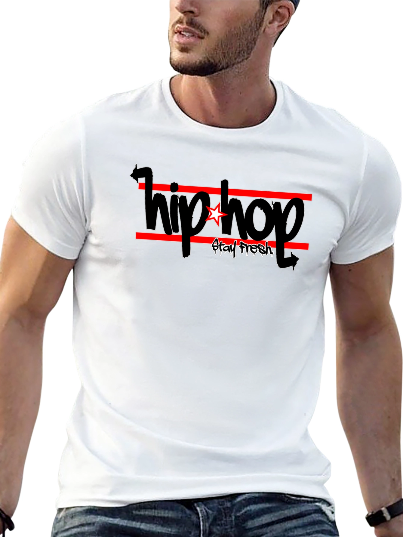 Hip Hop Stay Fresh Black T-Shirt