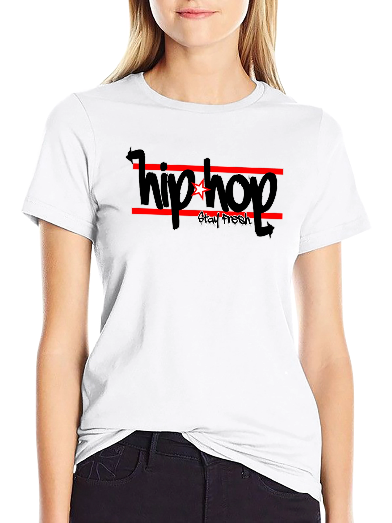 Hip Hop Stay Fresh Black T-Shirt