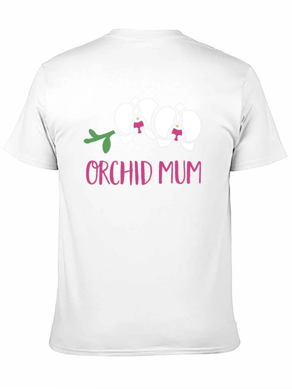 Orchid Mum Graphic Tee - Black Cotton T-Shirt