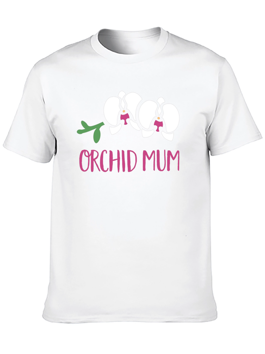 Orchid Mum Graphic Tee - Black Cotton T-Shirt