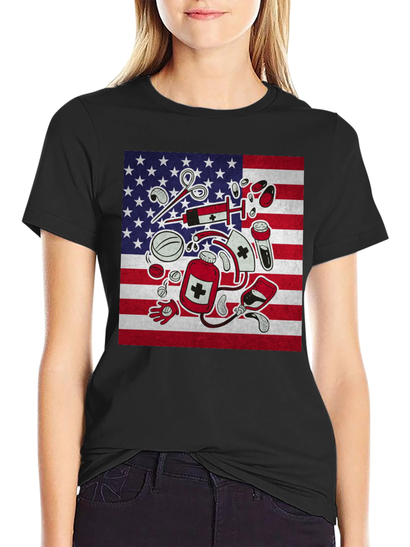 American Flag Nurse T-Shirt
