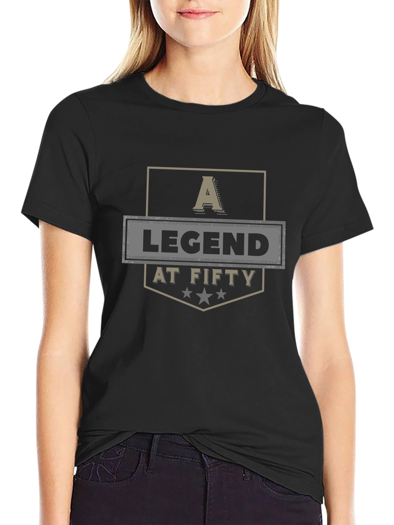 A Legend At Fifty Graphic Tee - Mens Black T-Shirt