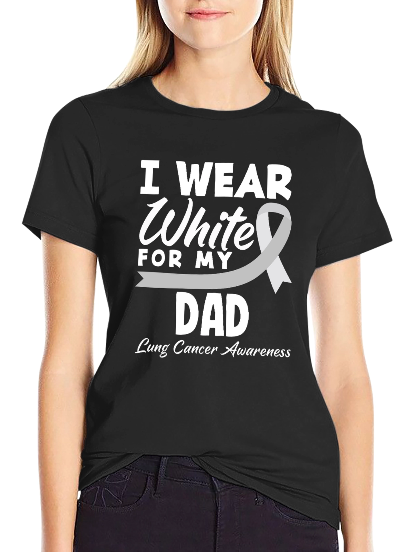 Lung Cancer Awareness Dad T-Shirt