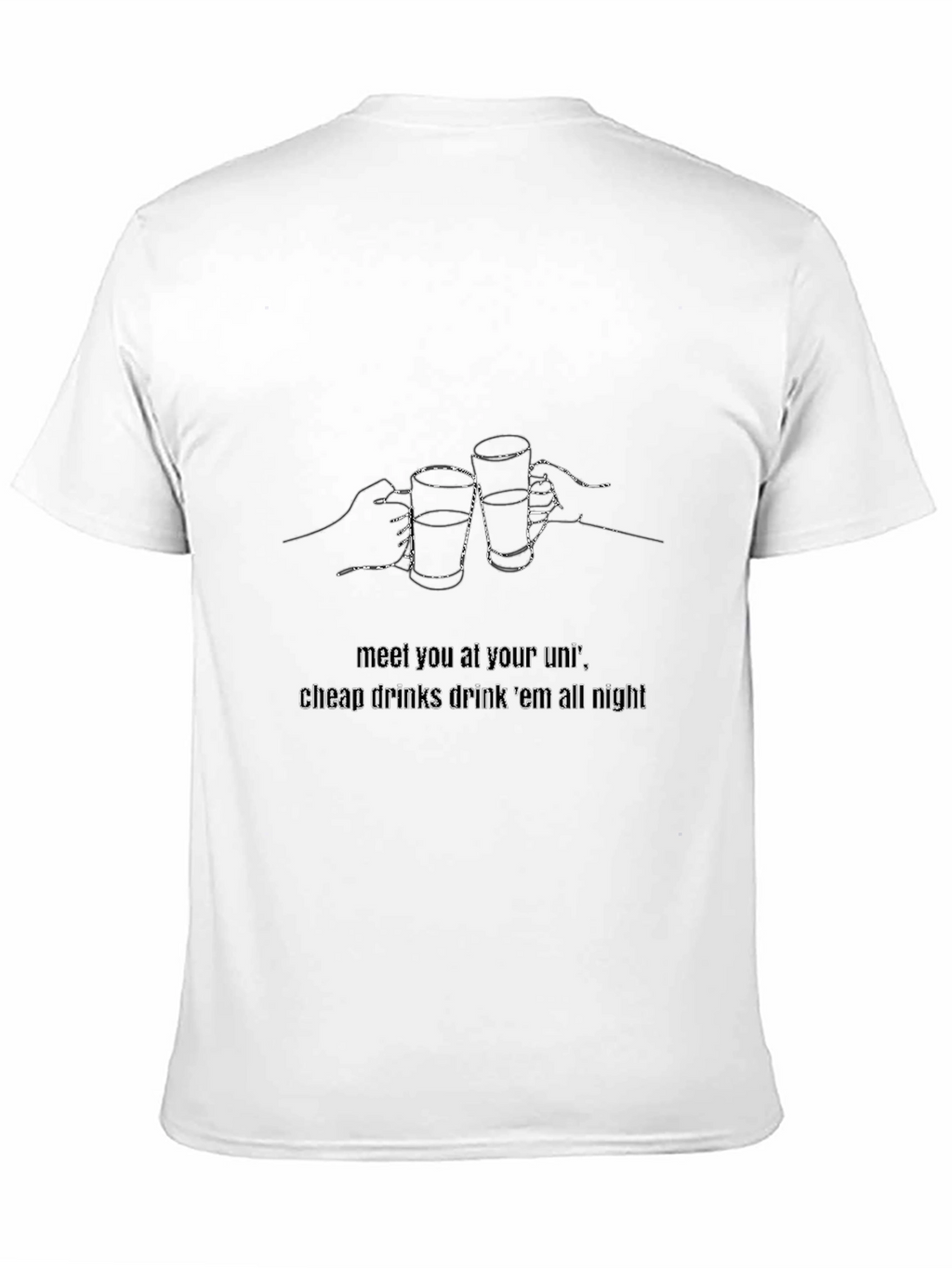 Cheers Graphic Tee - Black Casual T-Shirt
