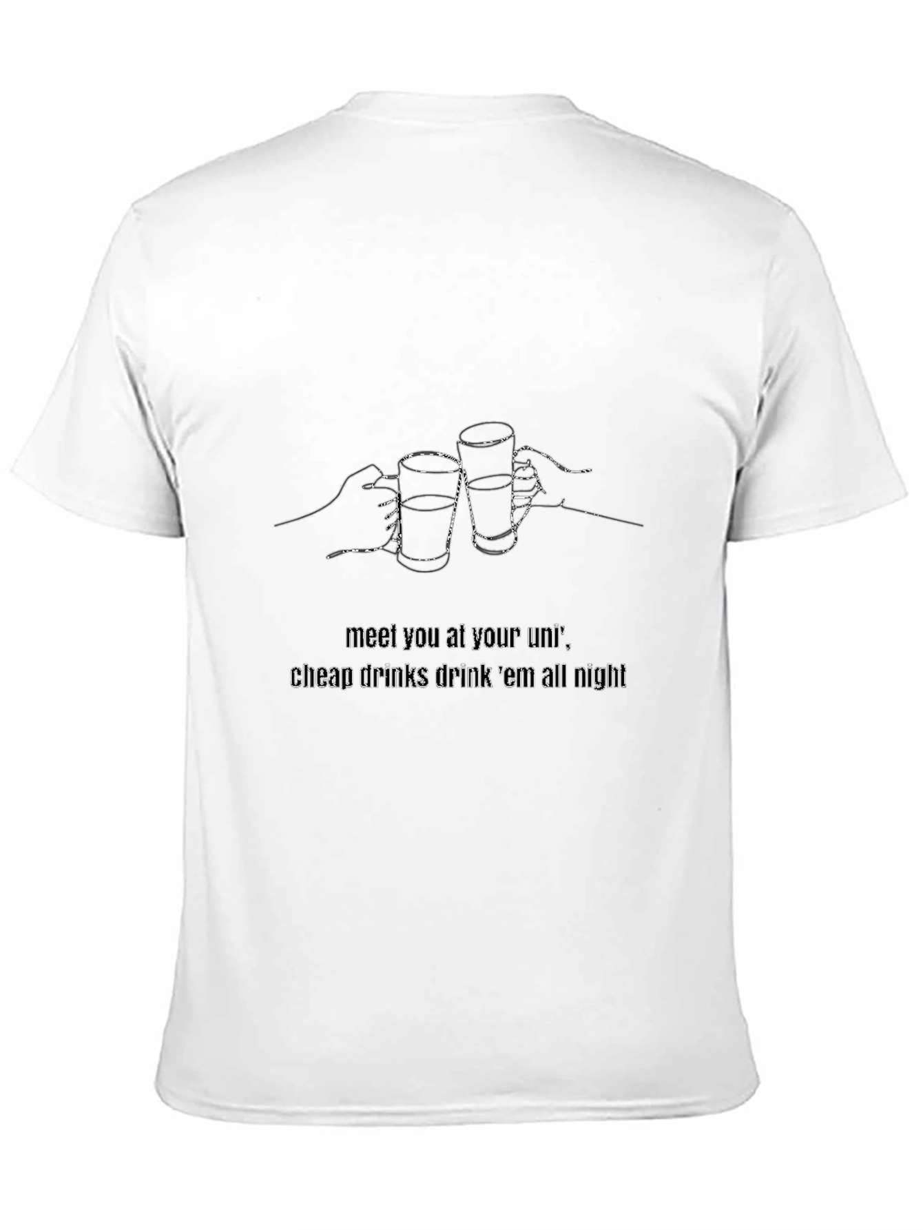 Cheers Graphic Tee - Black Casual T-Shirt