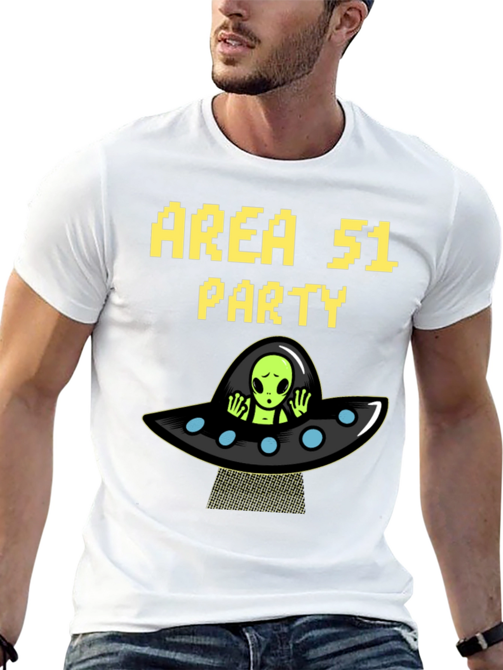 Area 51 Party Alien UFO Graphic T-Shirt