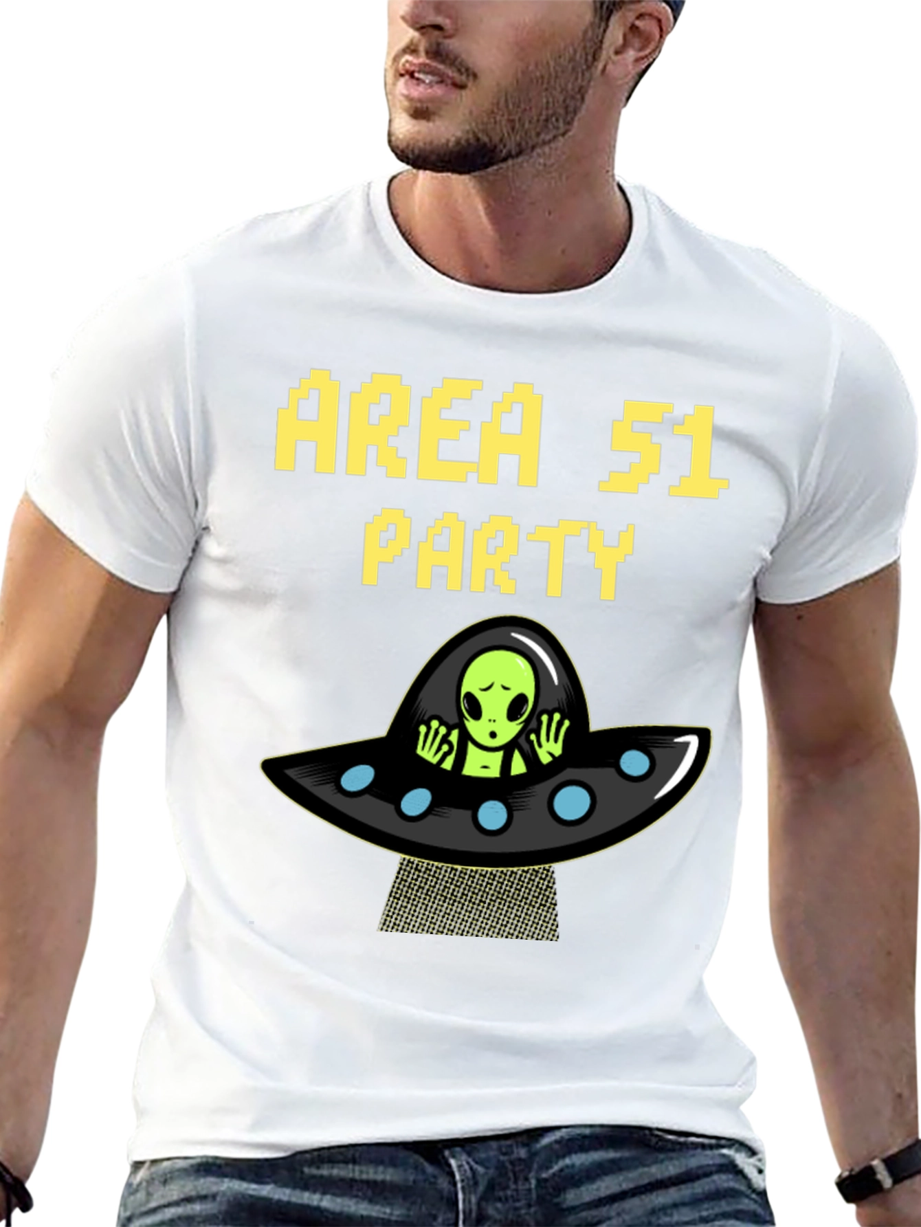Area 51 Party Alien UFO Graphic T-Shirt