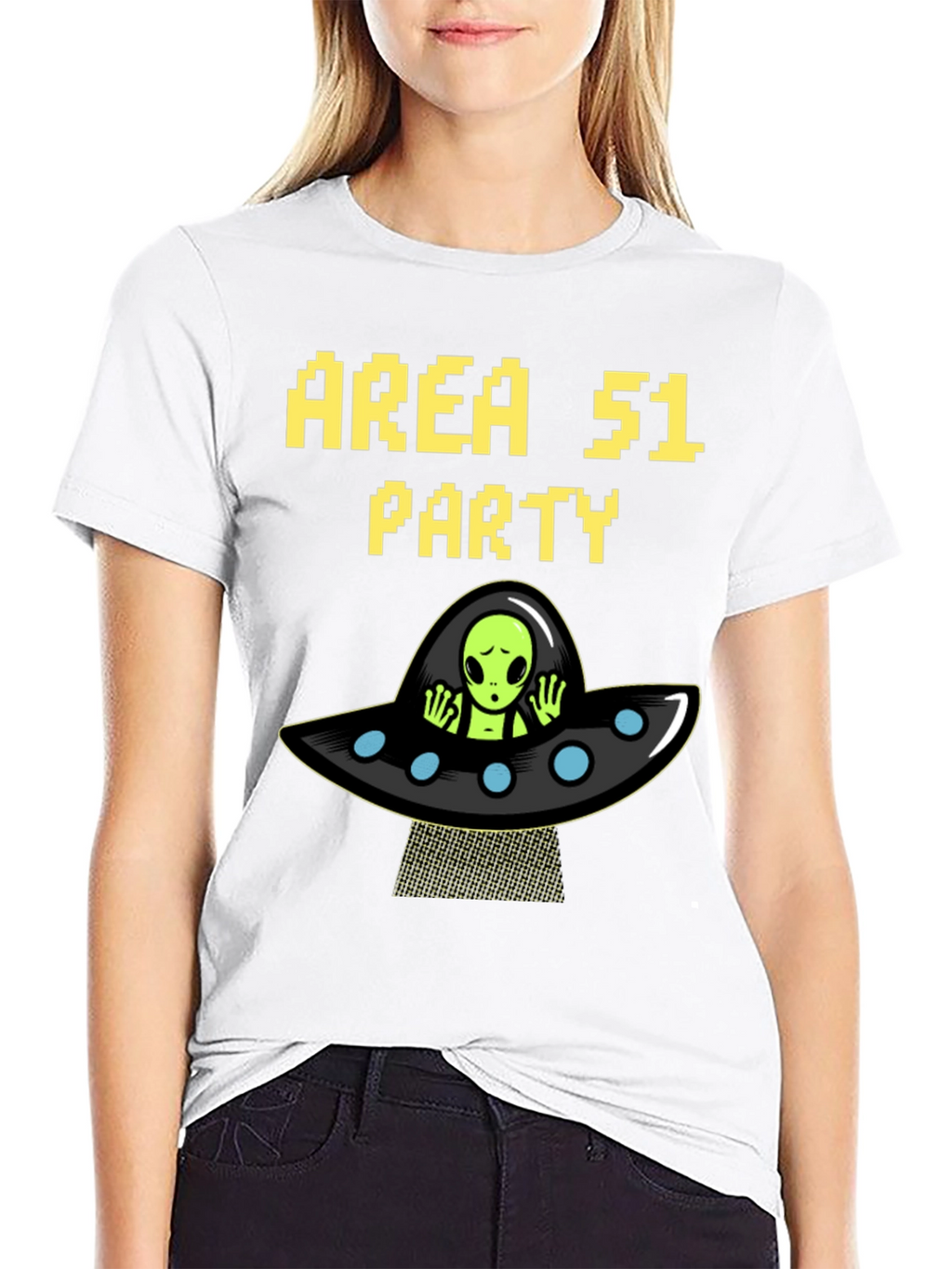 Area 51 Party Alien UFO Graphic T-Shirt