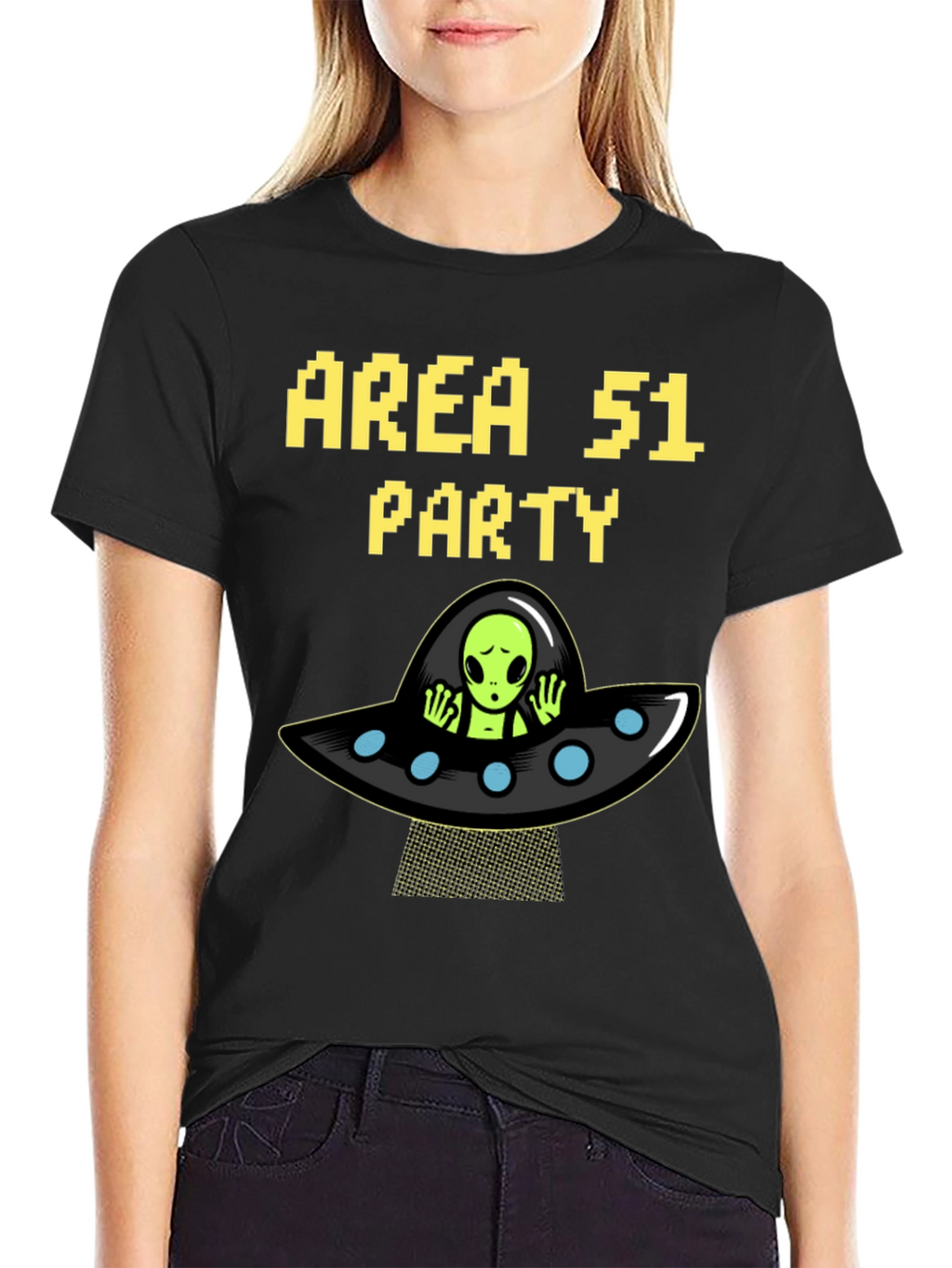 Area 51 Party Alien UFO Graphic T-Shirt