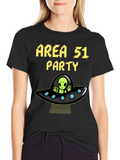 Area 51 Party Alien UFO Graphic T-Shirt