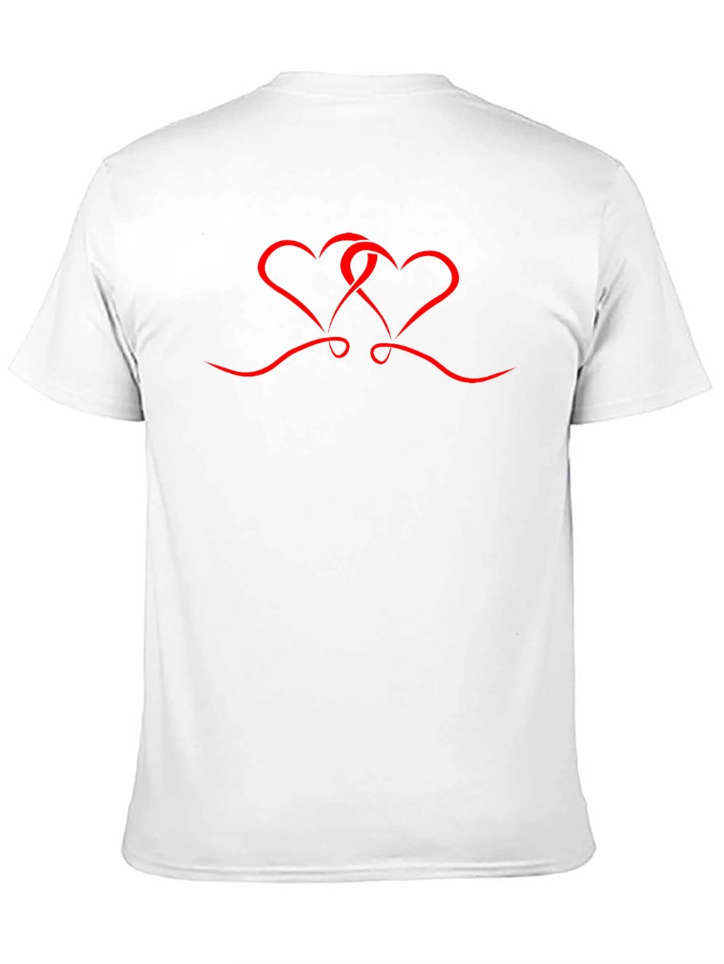 Black T-shirt with Red Heart Design