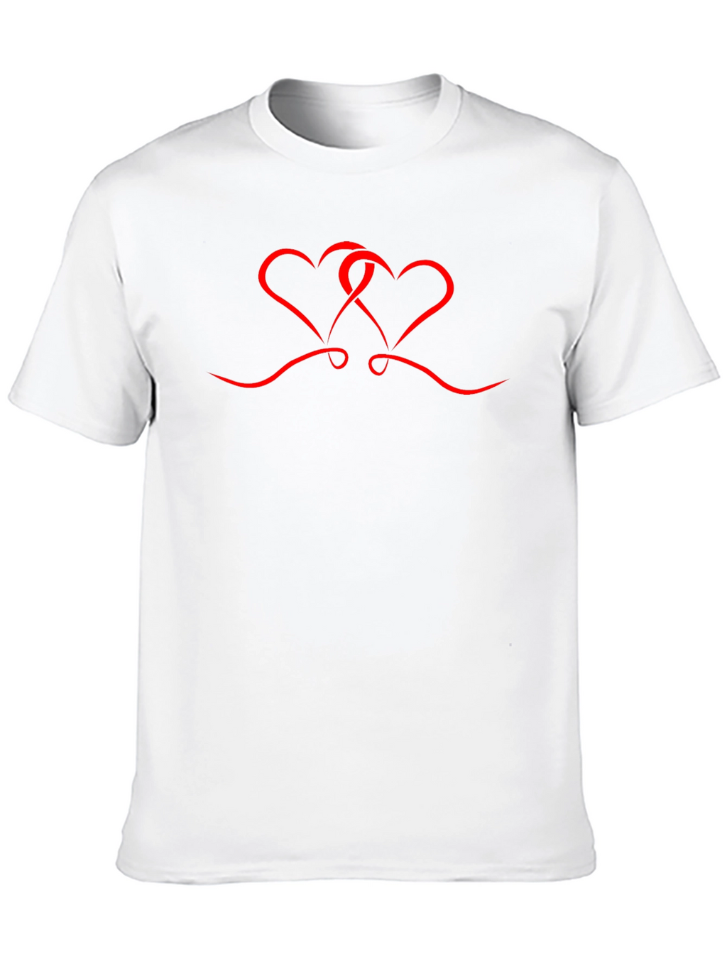 Black T-shirt with Red Heart Design