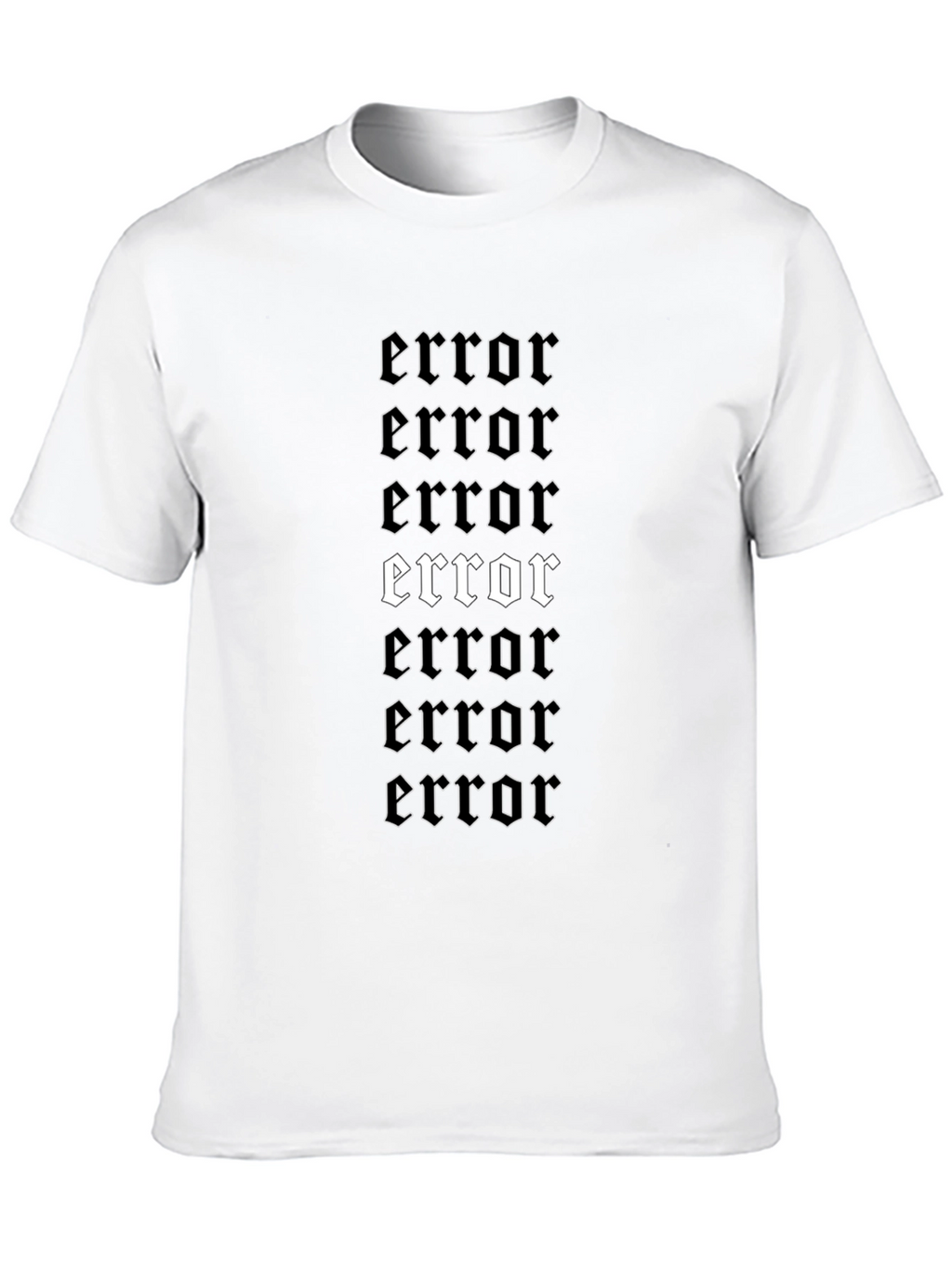 Error Graphic Print Black T-Shirt