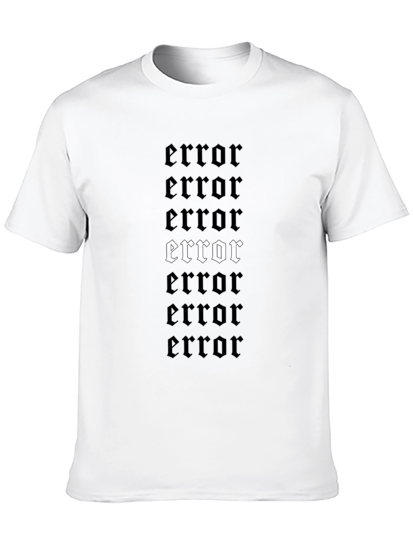 Error Graphic Print Black T-Shirt