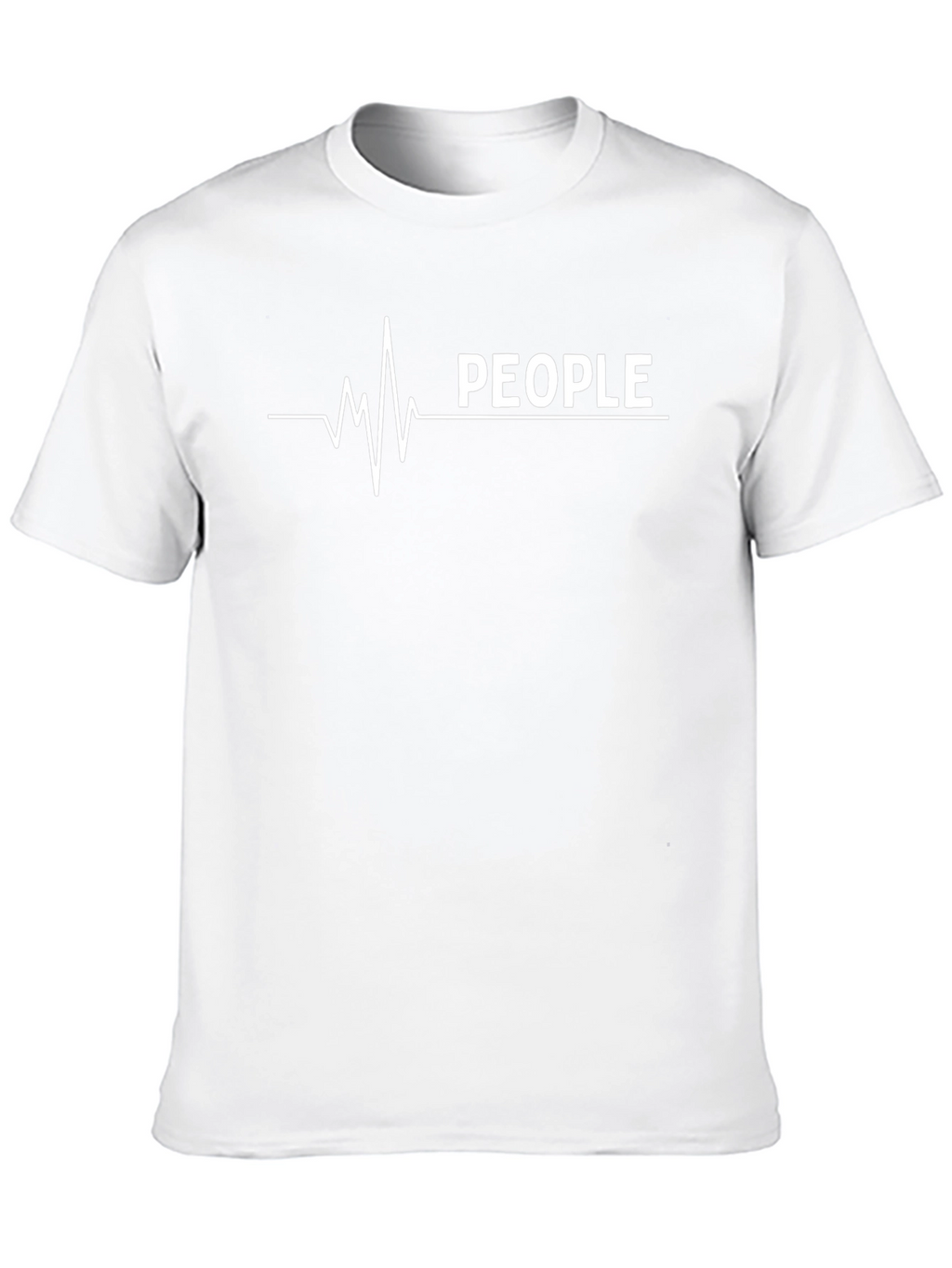 People Heartbeat Graphic Tee - Black Cotton T-Shirt