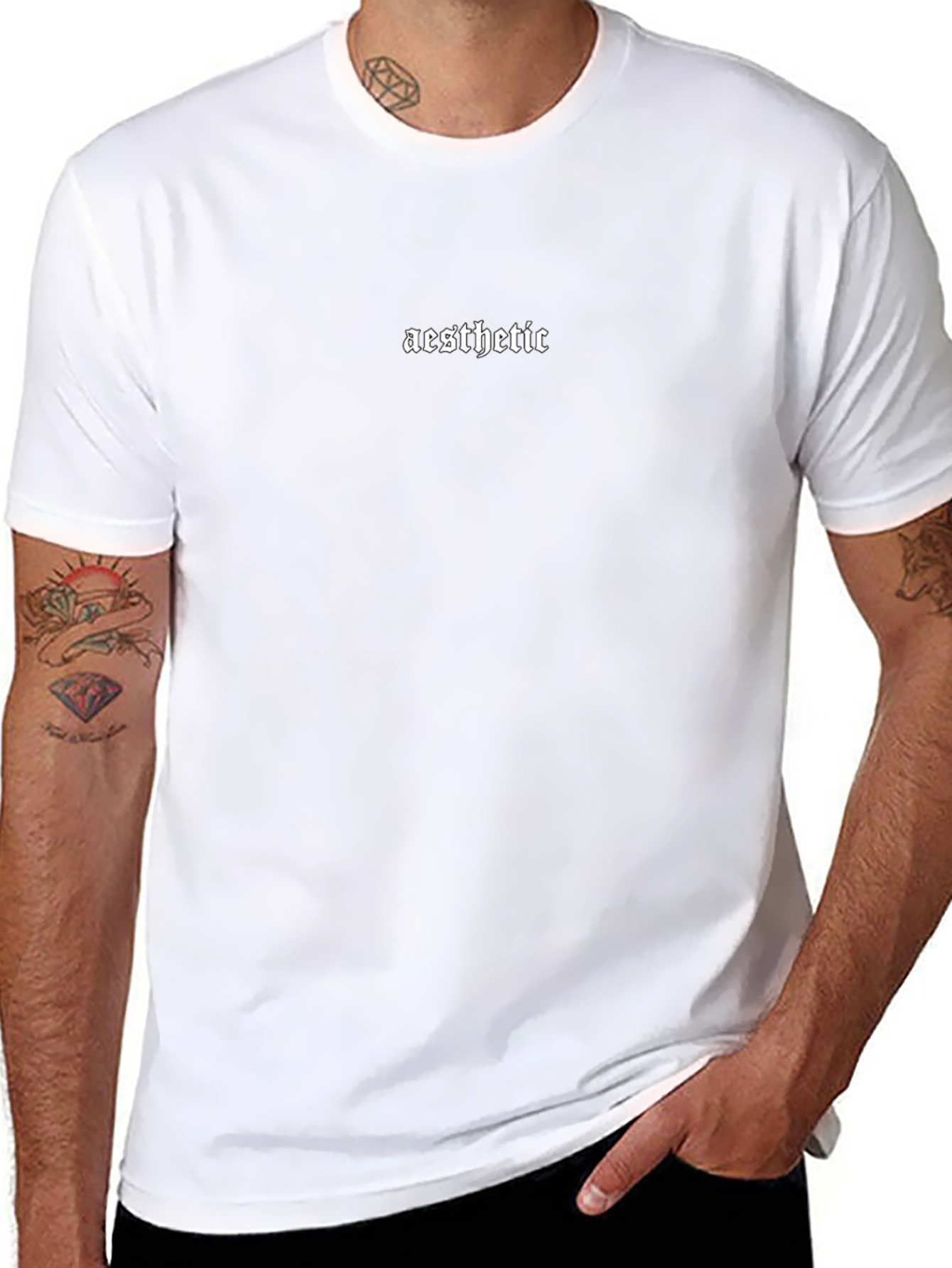 Aesthetic Graphic Print Black T-Shirt
